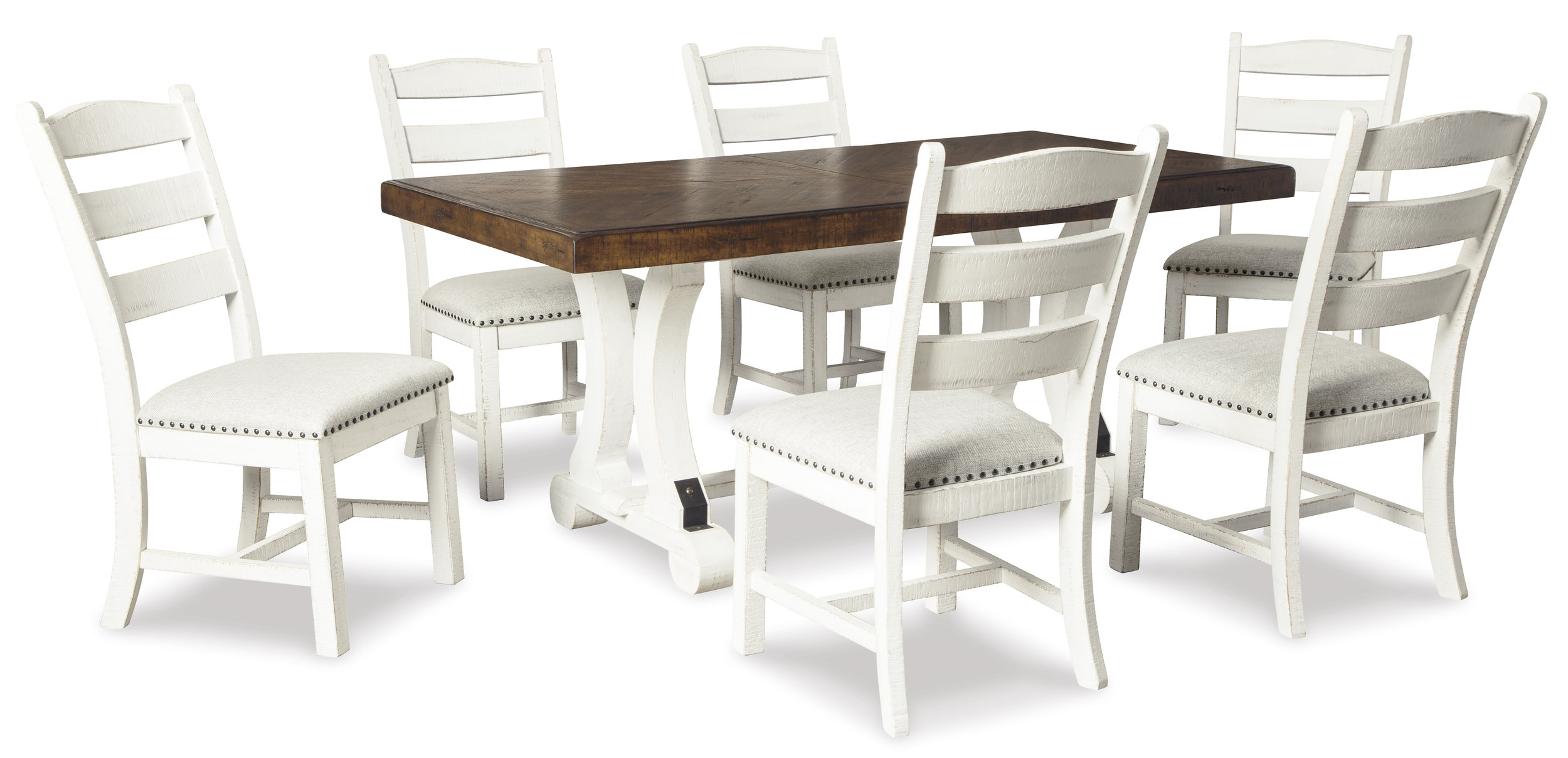 Valebeck Rectangular Dining Set - White & Brown | Ashley