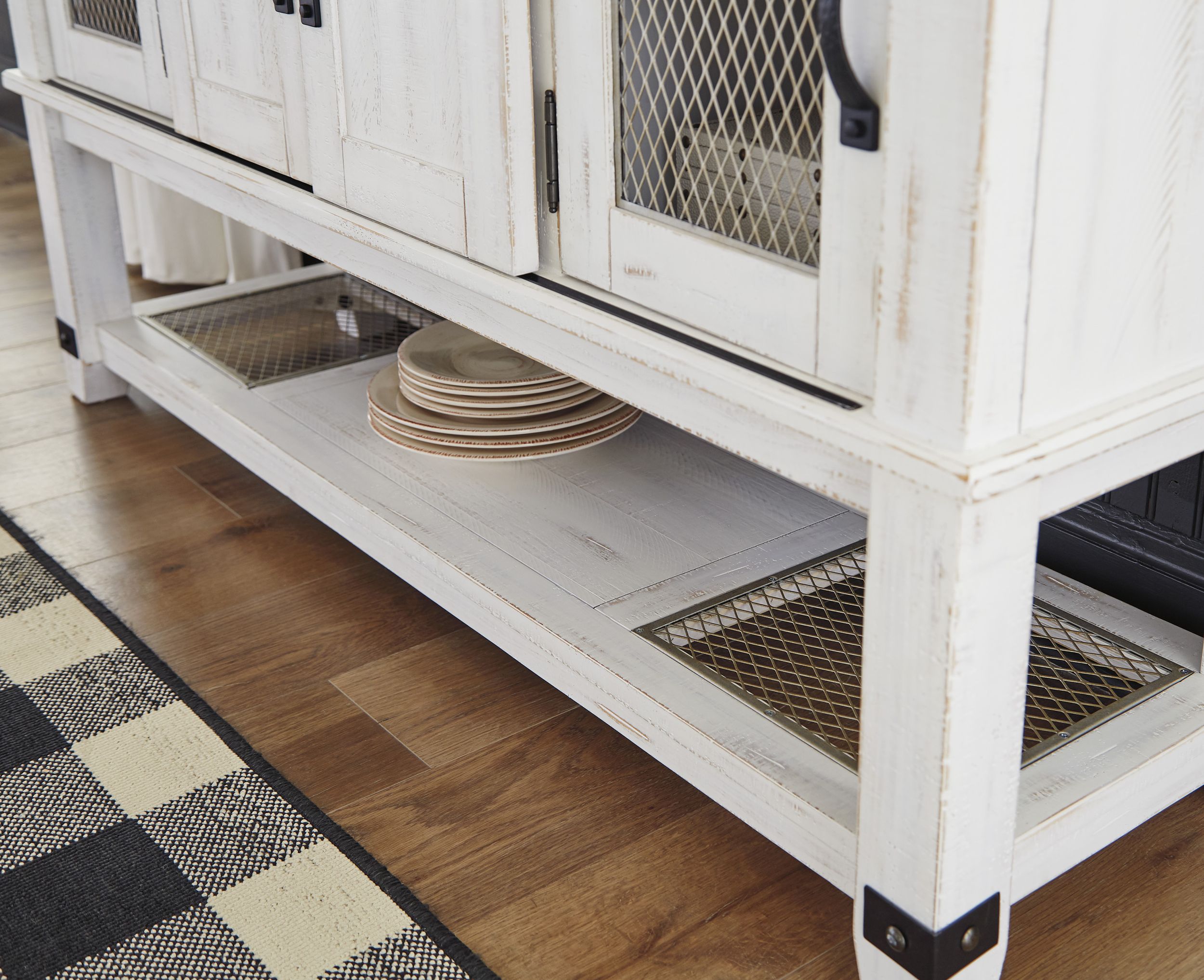 Valebeck Wood Dining Server | Rustic Farmhouse Sideboard