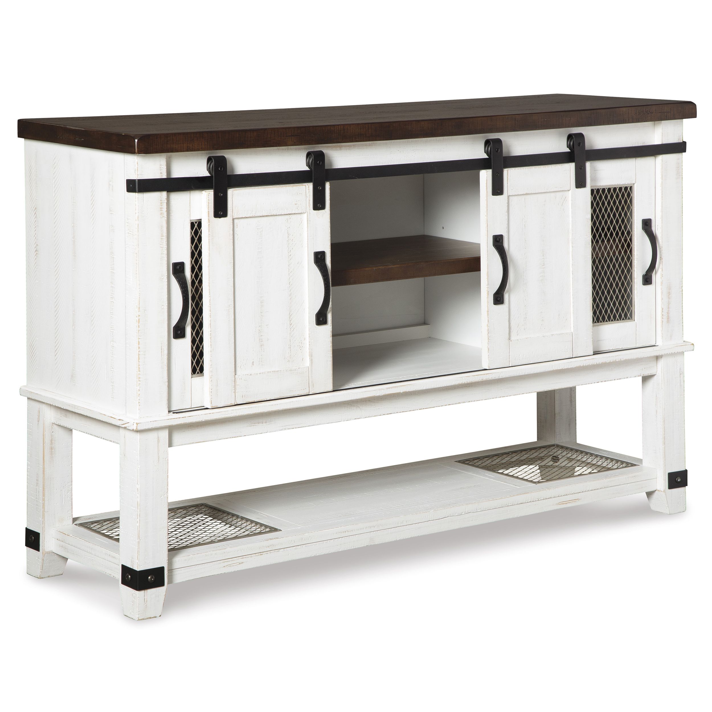 Valebeck Wood Dining Server | Rustic Farmhouse Sideboard