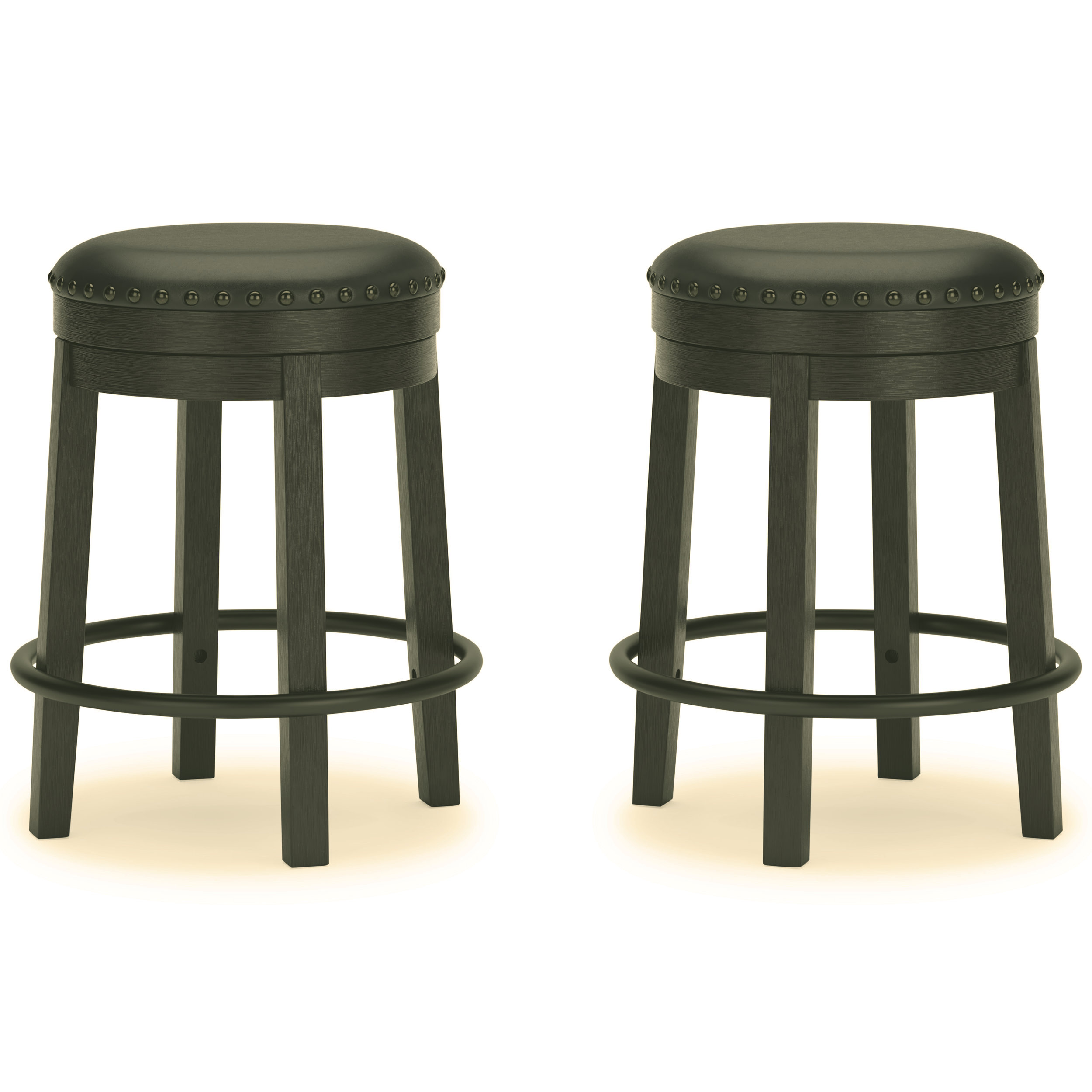 Valebeck Wood/Metal/Polyester UPH Swivel Stool