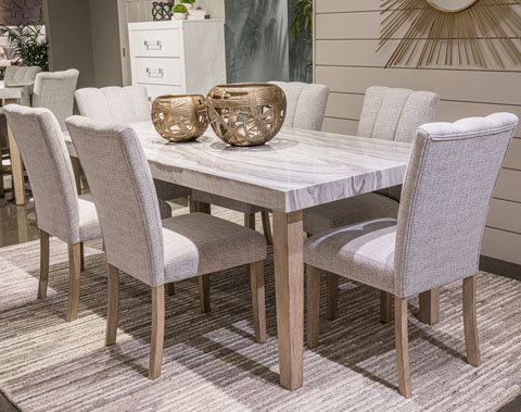 Larawyn Wood Dining Table - Bisque Rectangular Table | SohoMod