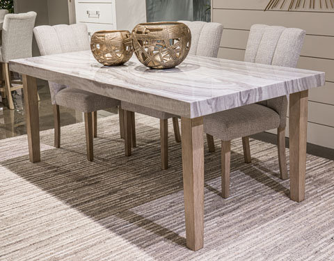 Larawyn Wood Dining Set - Bisque Finish | Ashley Furniture