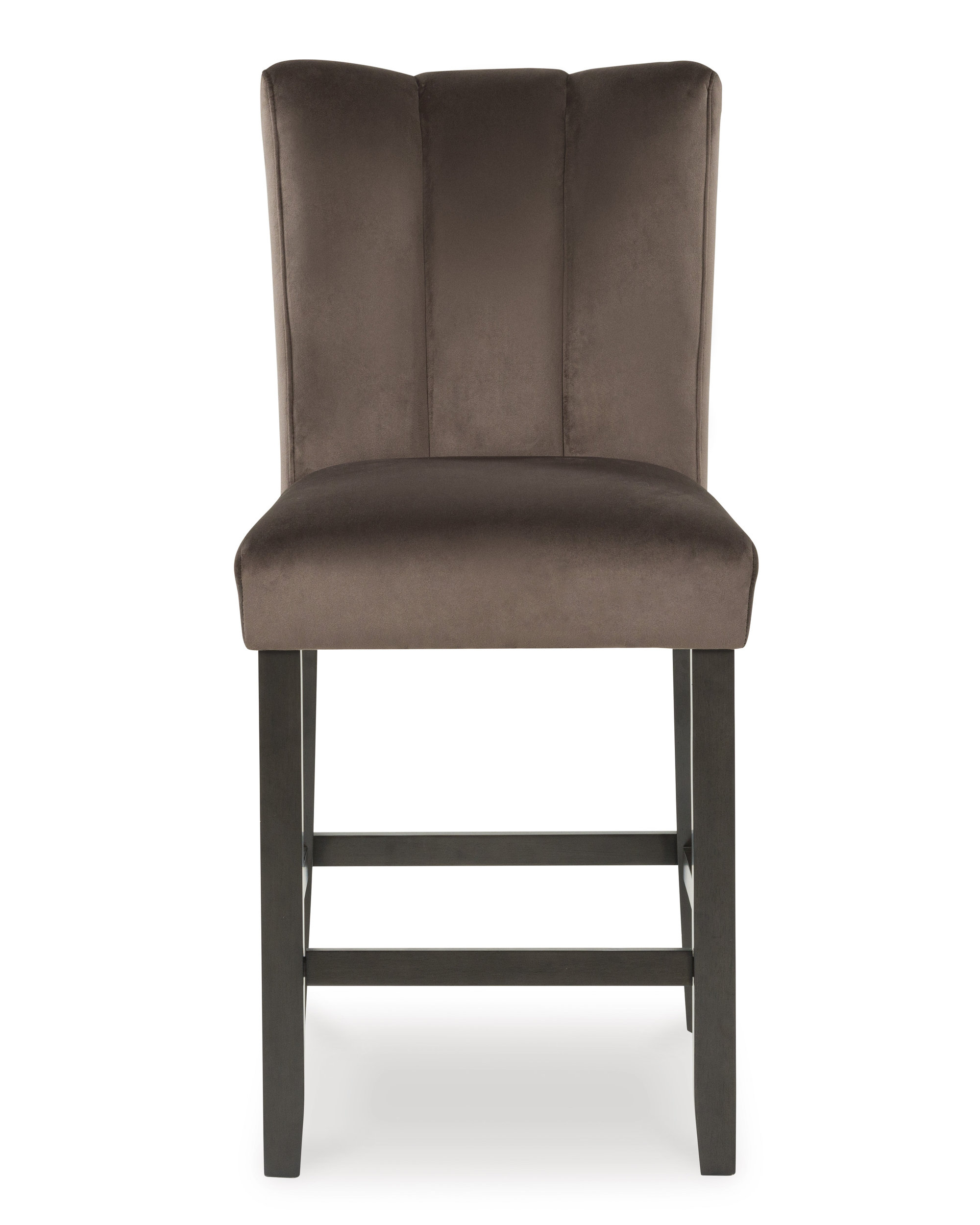 Jeshina Wood Barstool - White & Brown Upholstered Stool | Sohomod