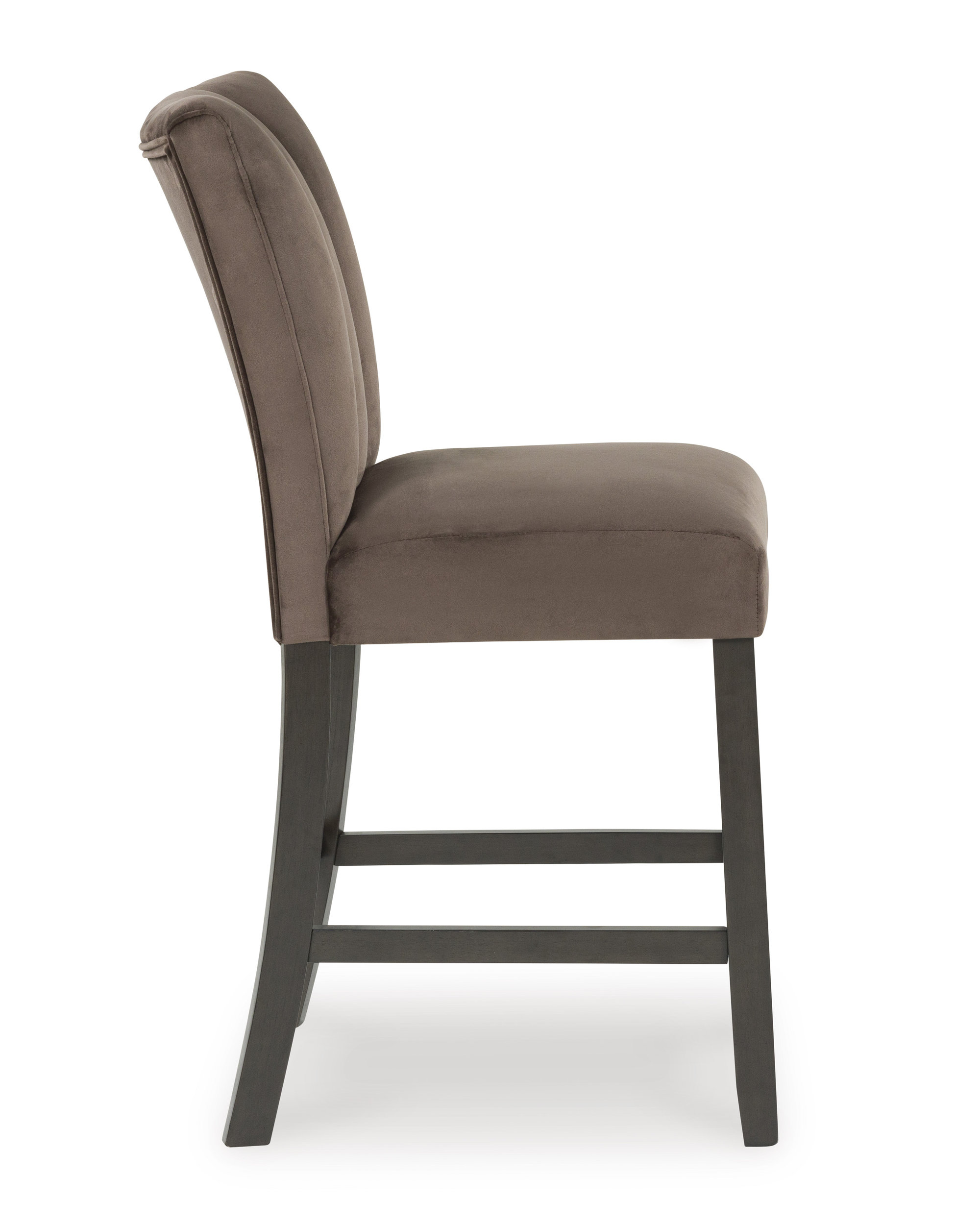 Jeshina Wood Barstool - White & Brown Upholstered Stool | Sohomod