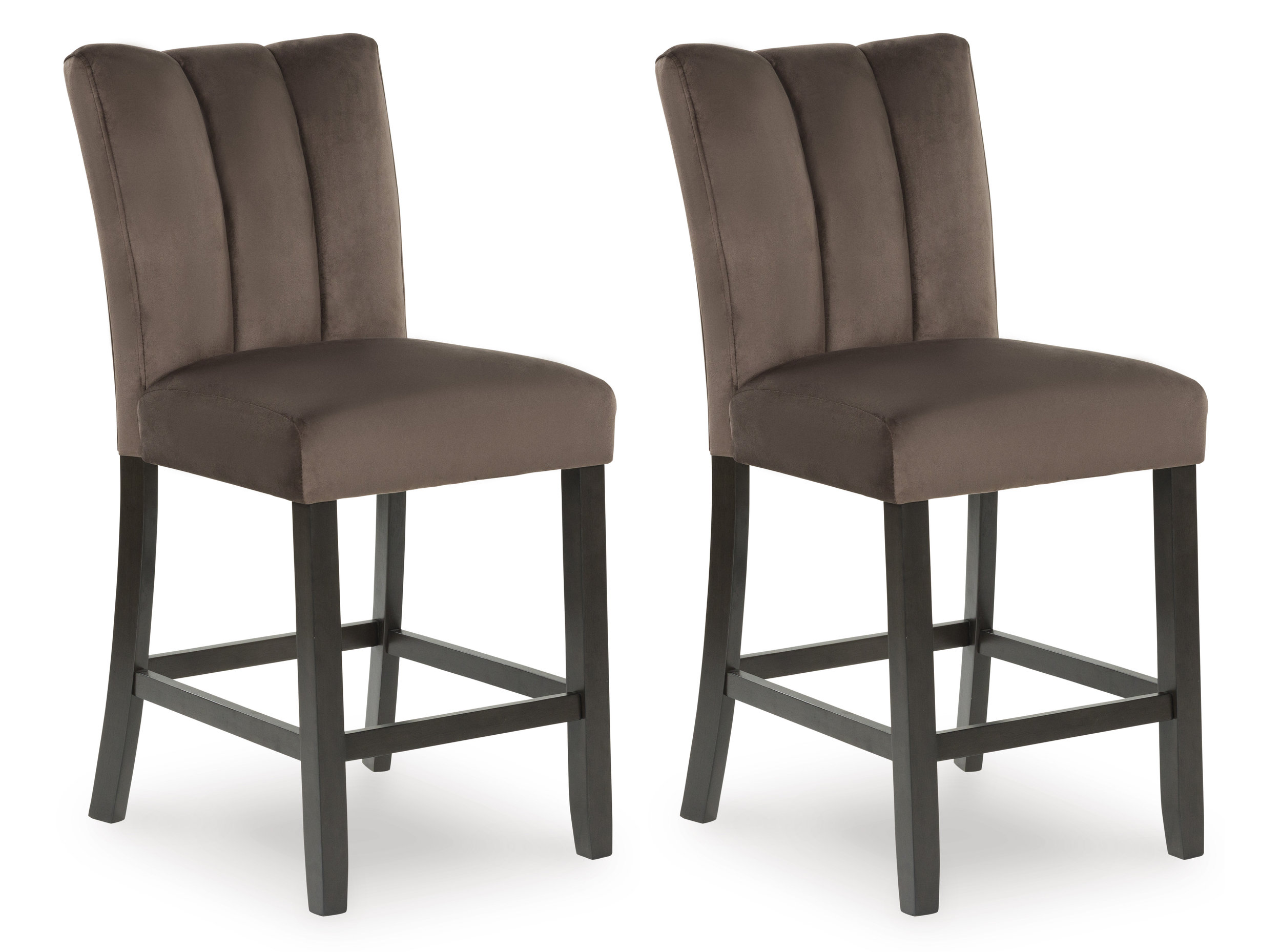 Jeshina Wood Barstool - White & Brown Upholstered Stool | Sohomod