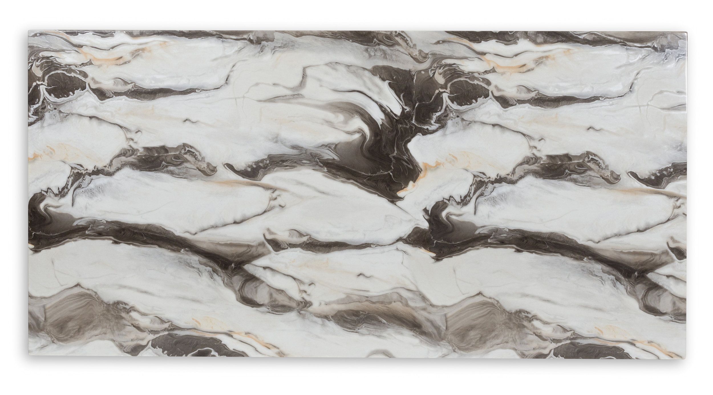 Jeshina 80" Rectangular Dining Table - Faux Marble & Dark Brown