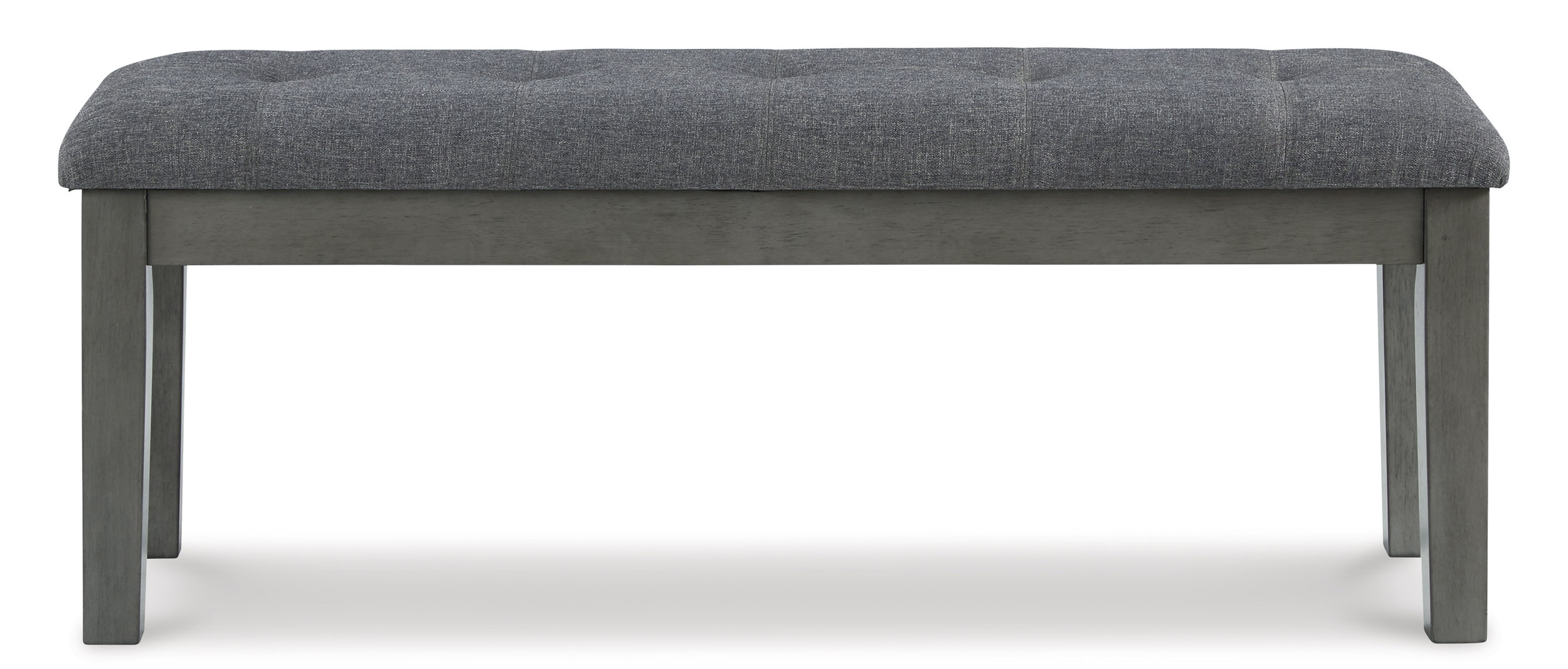Hallanden Large Upholstered Dining Bench | Two-Tone Gray
