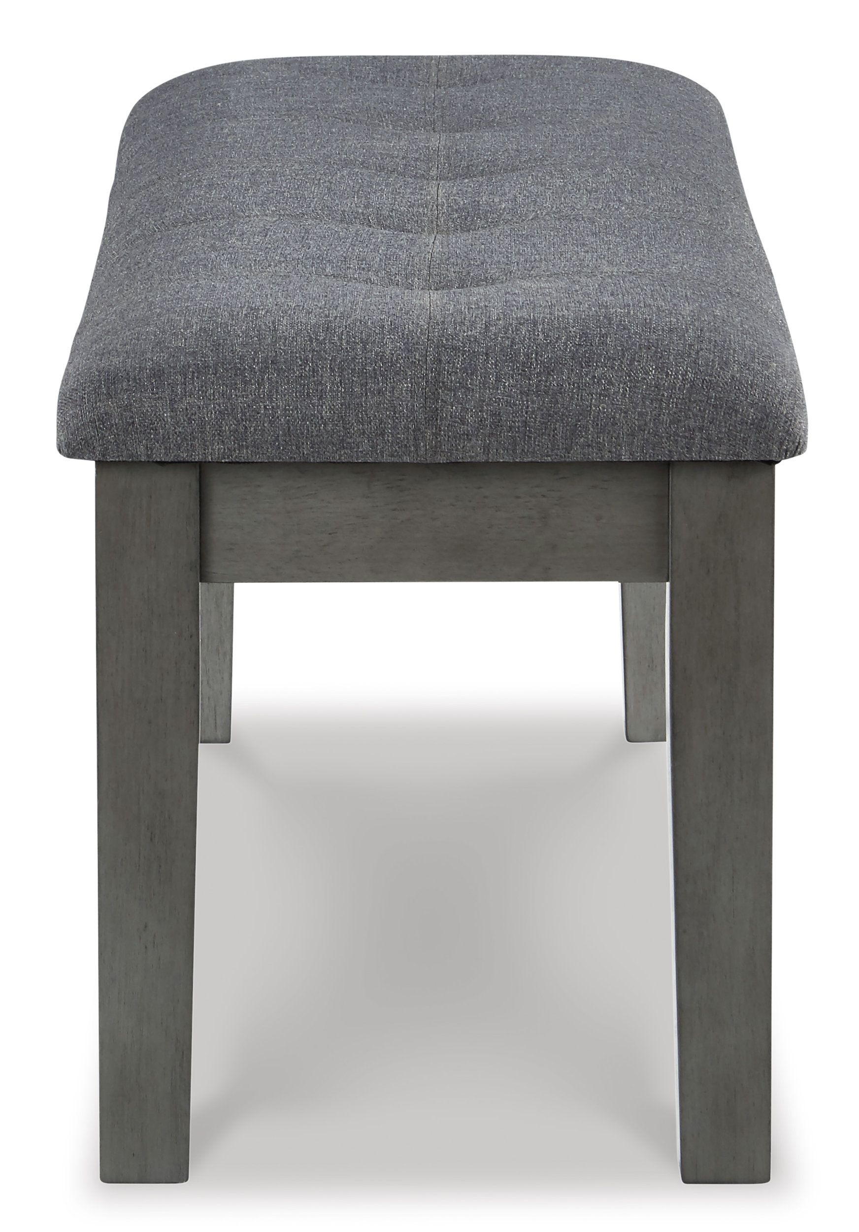 Hallanden Large Upholstered Dining Bench | Two-Tone Gray