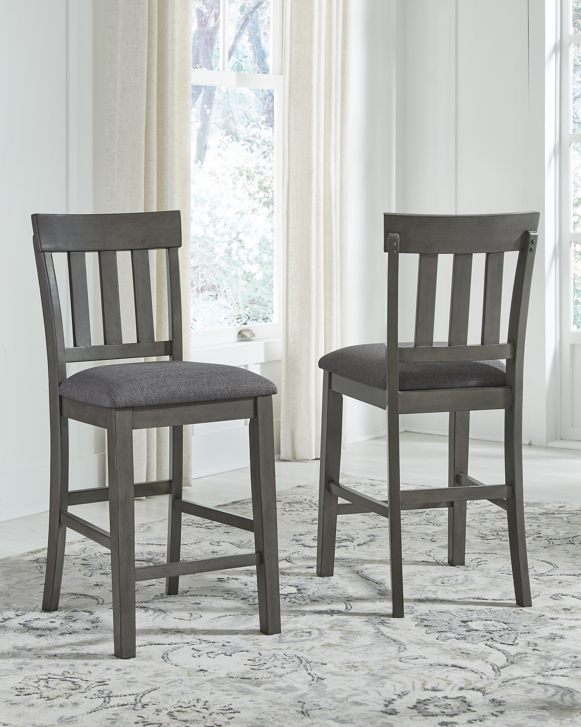 Haddigan Wood/Fabric Upholstered Barstool