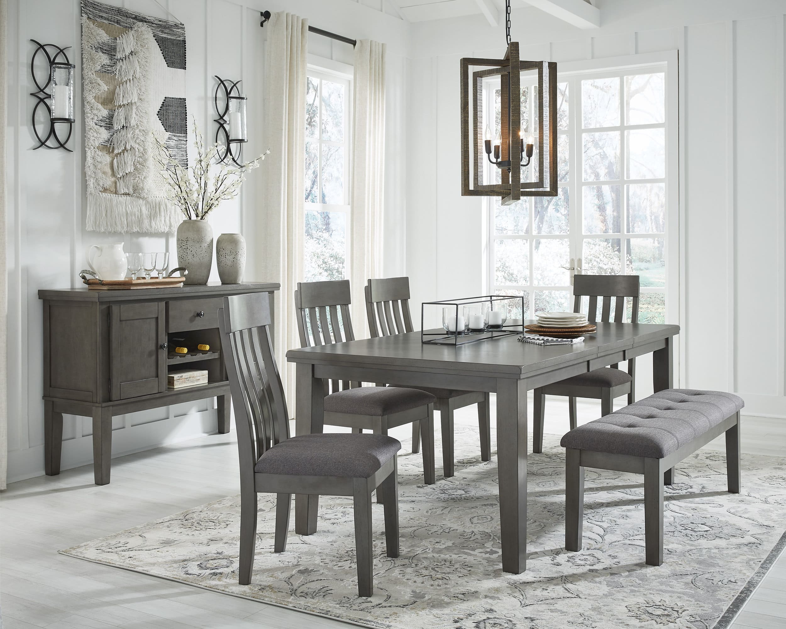 Hallanden Butterfly Extendable Dining Set - Gray | Ashley