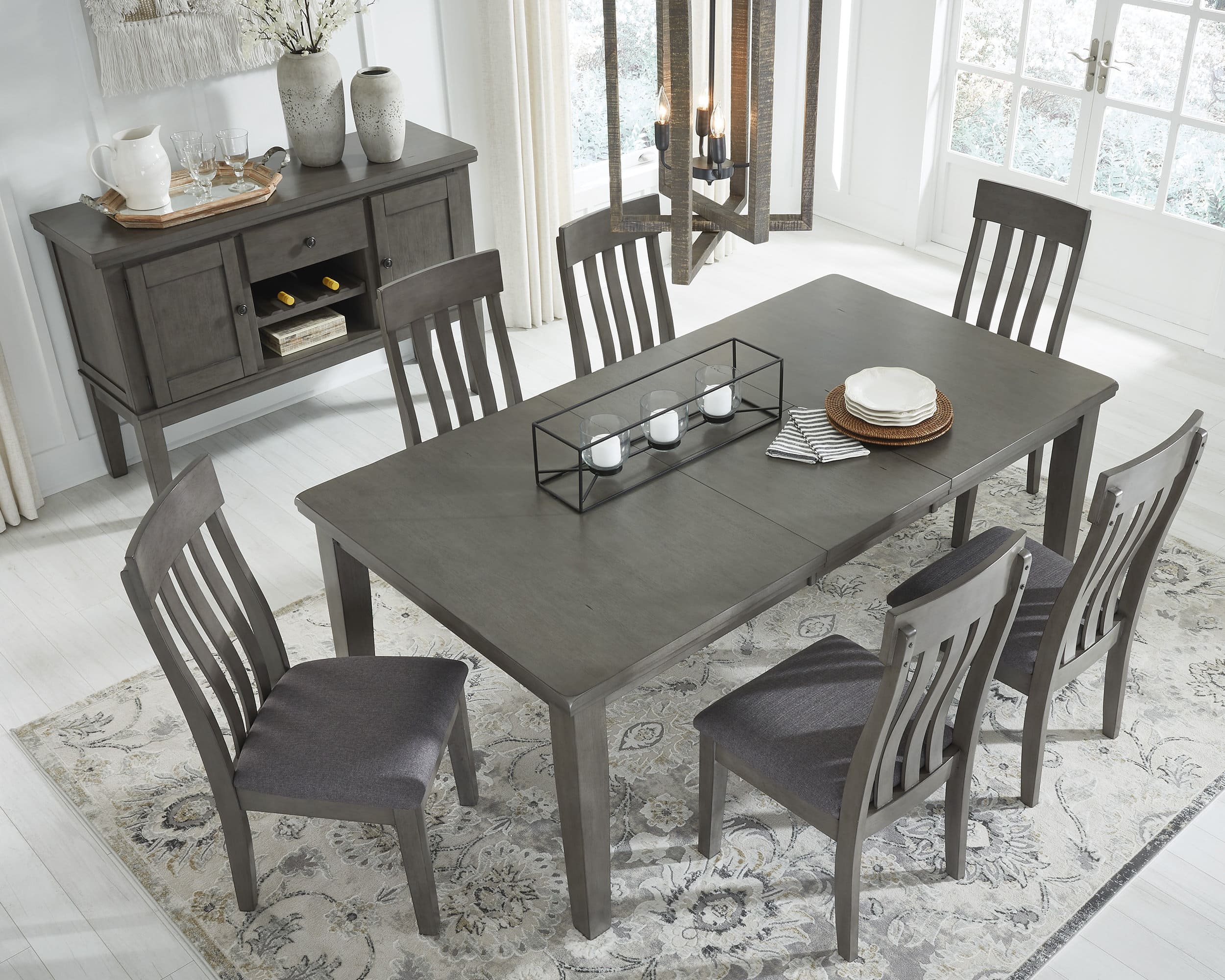 Hallanden Gray Butterfly Extendable Wood Dining Table | Ashley