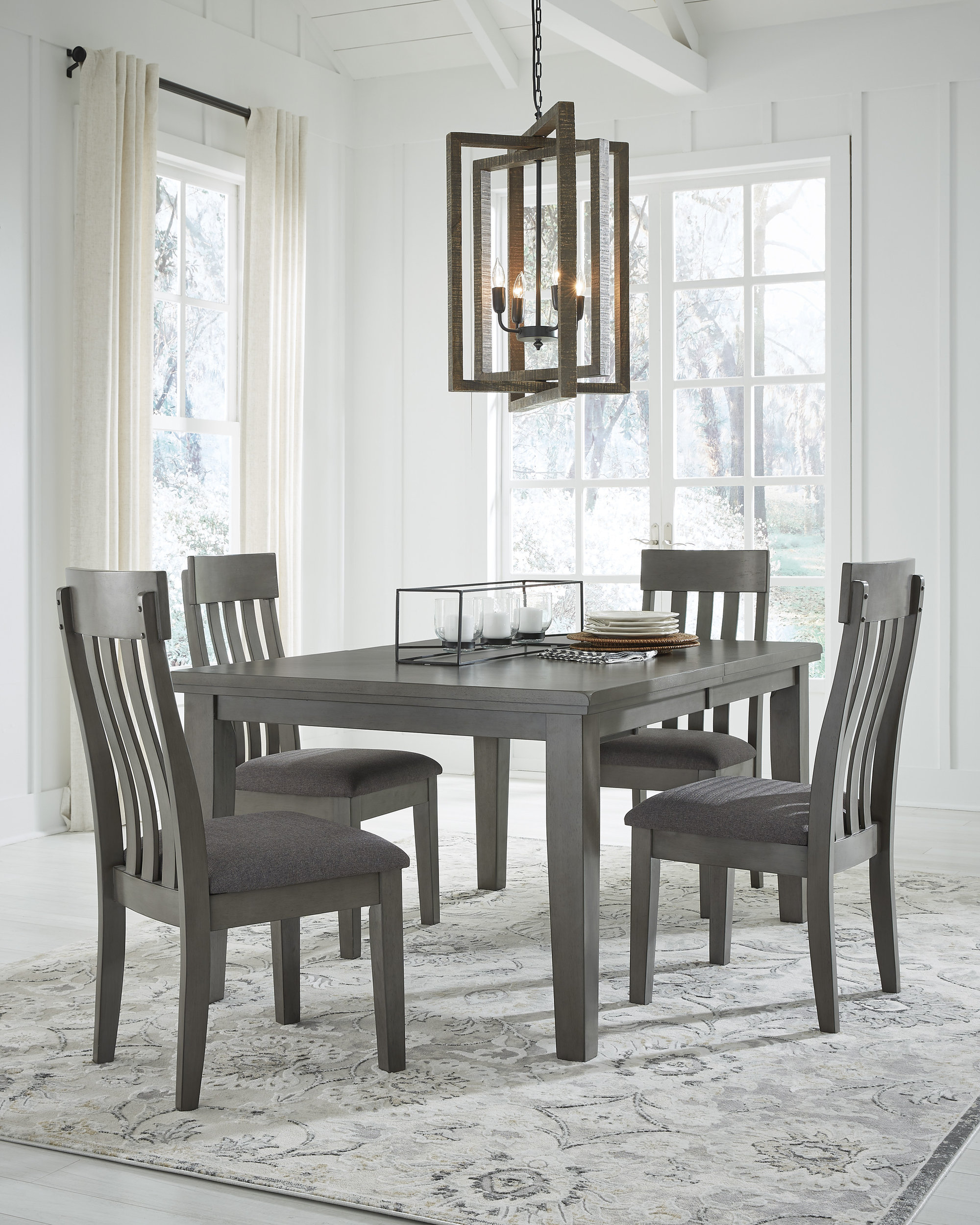 Hallanden Gray Butterfly Extendable Wood Dining Table | Ashley