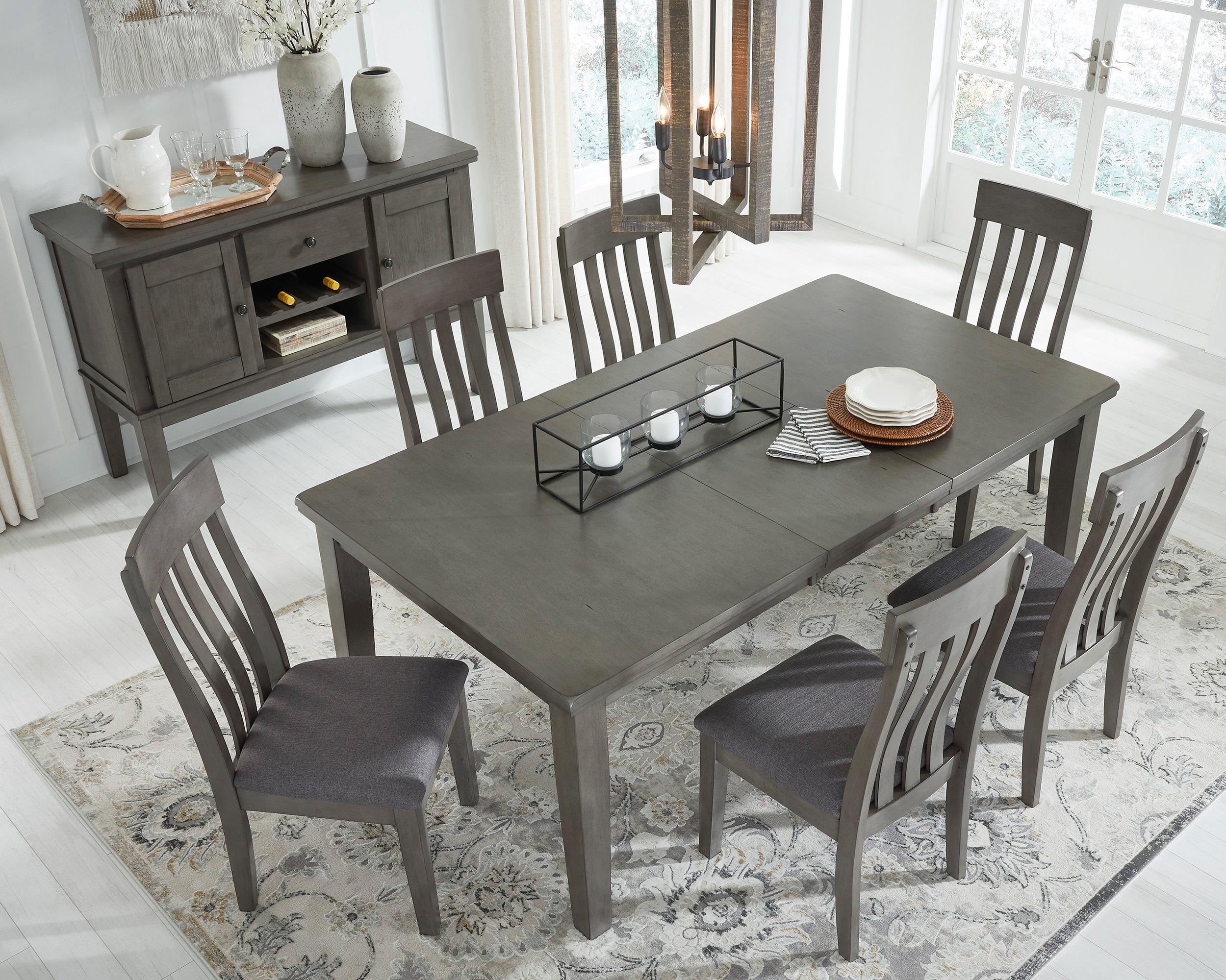 Hallanden Upholstered Dining Side Chair | Two-Tone Gray