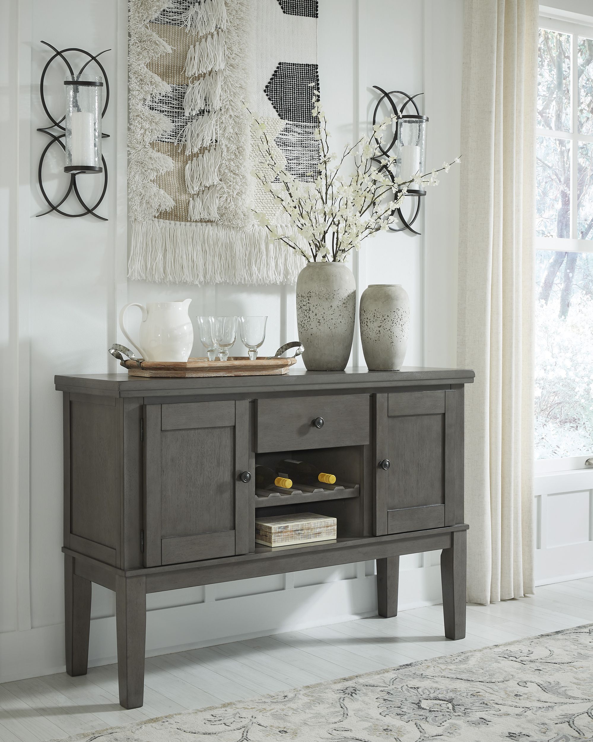 Hallanden Butterfly Extendable Dining Set - Gray | Ashley