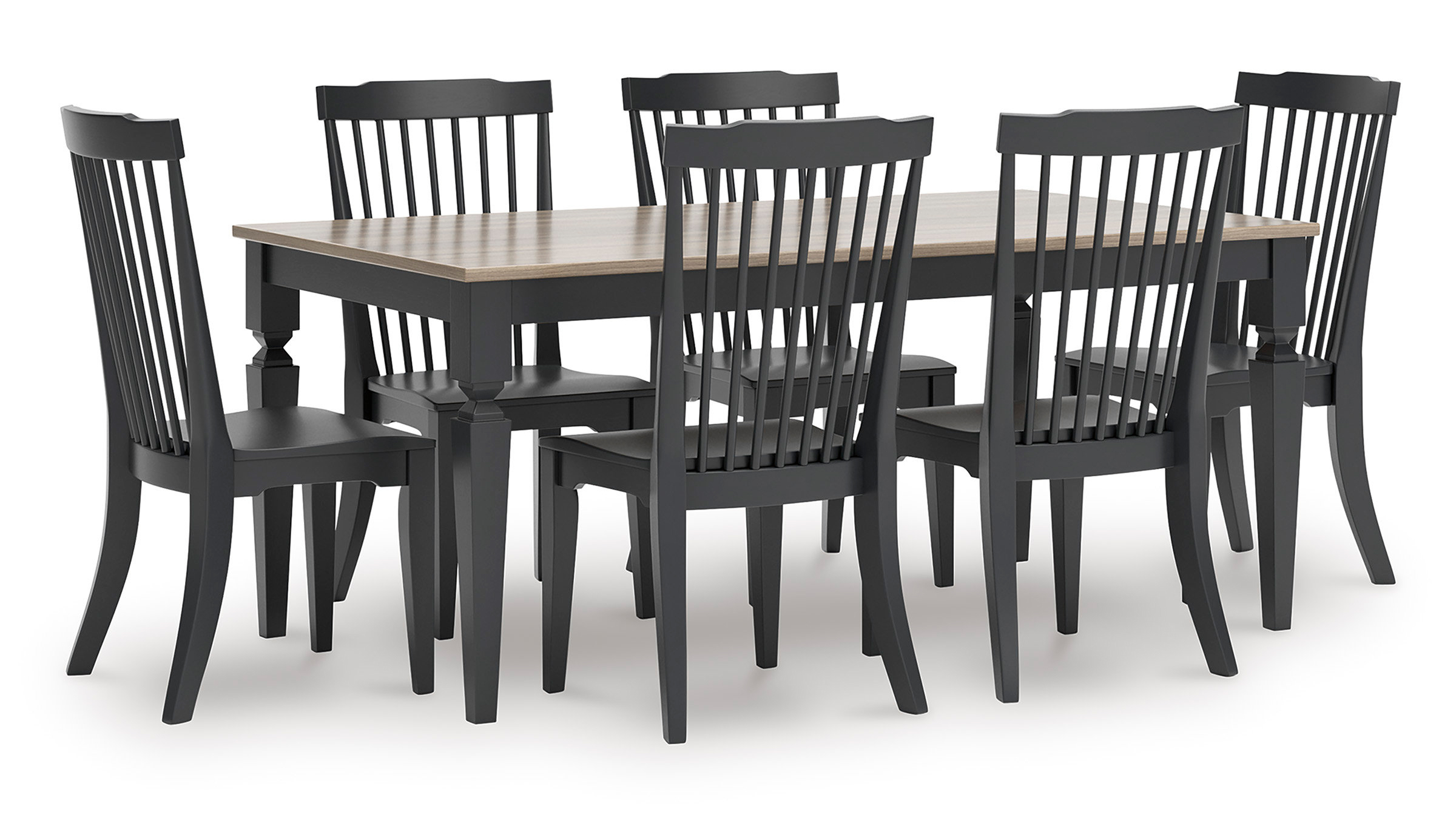 Brenkerton Modern Wood Dining Side Chair | Black Finish