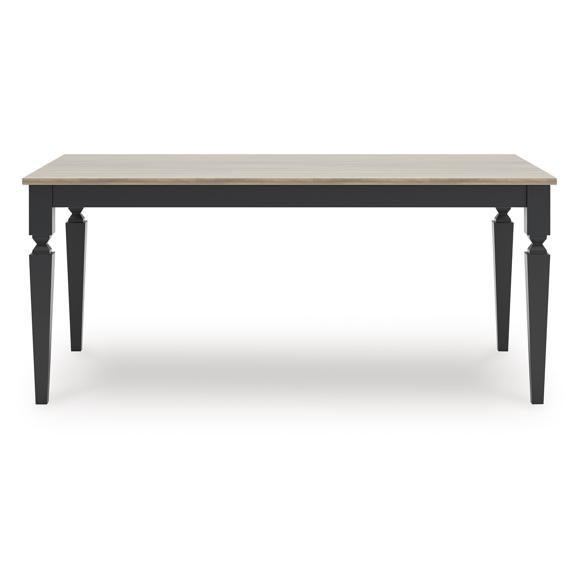 Brenkerton Wood Dining Table | Grayish Brown & Black | 72"