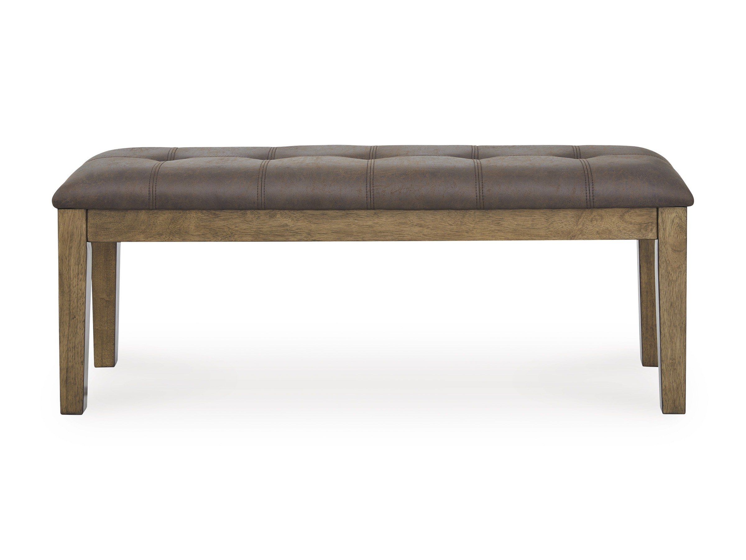 Urbinforte Large Upholstered Dining Bench | Light Brown