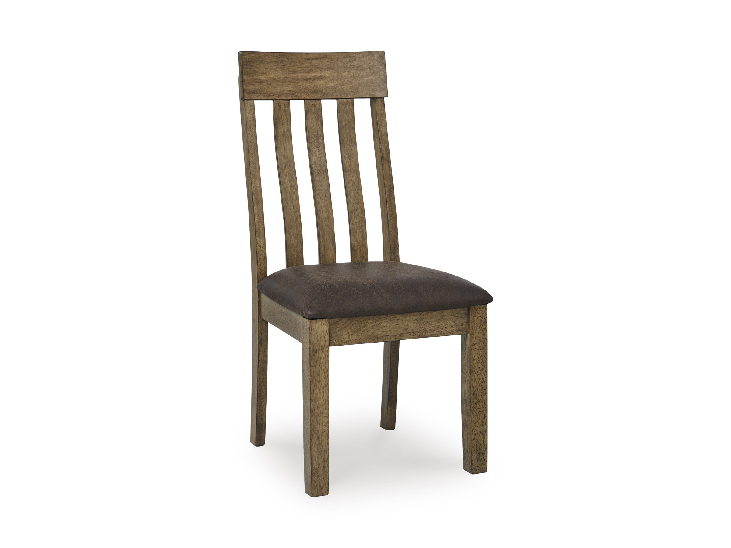 Urbinforte Faux Leather Dining Side Chair | Modern Wood Seating