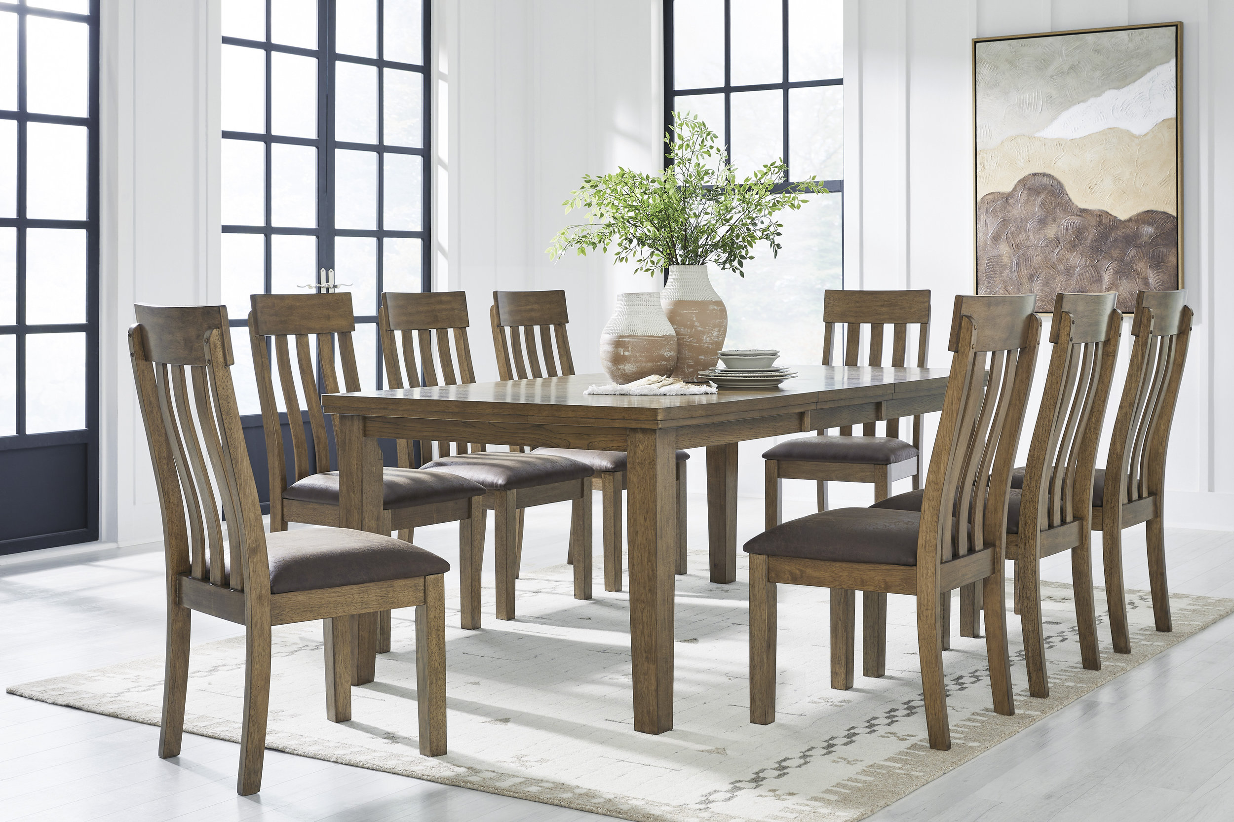 Urbinforte Butterfly Extendable Dining Set - Light Brown | Ashley