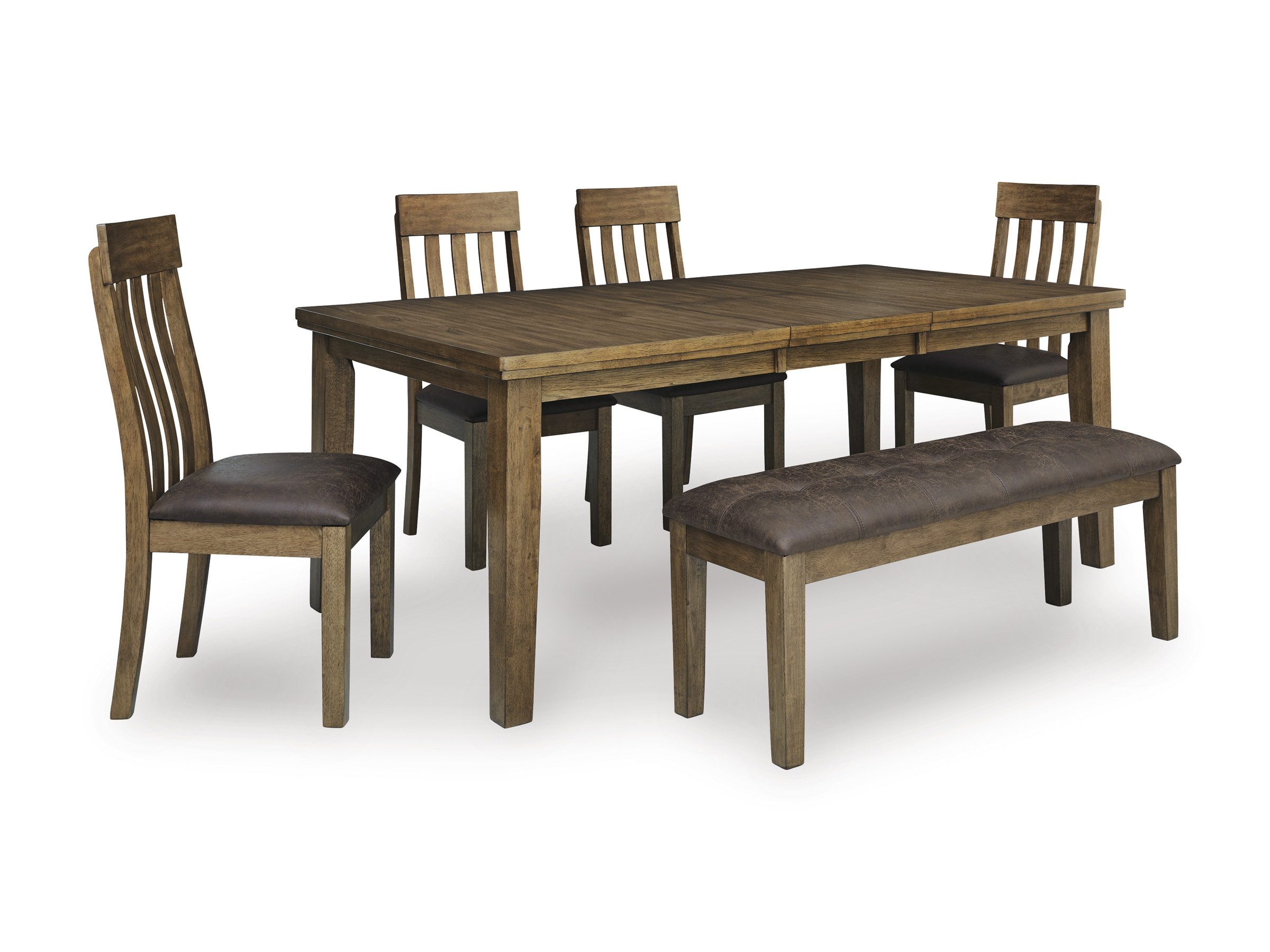 Urbinforte Butterfly Extendable Dining Set - Light Brown | Ashley