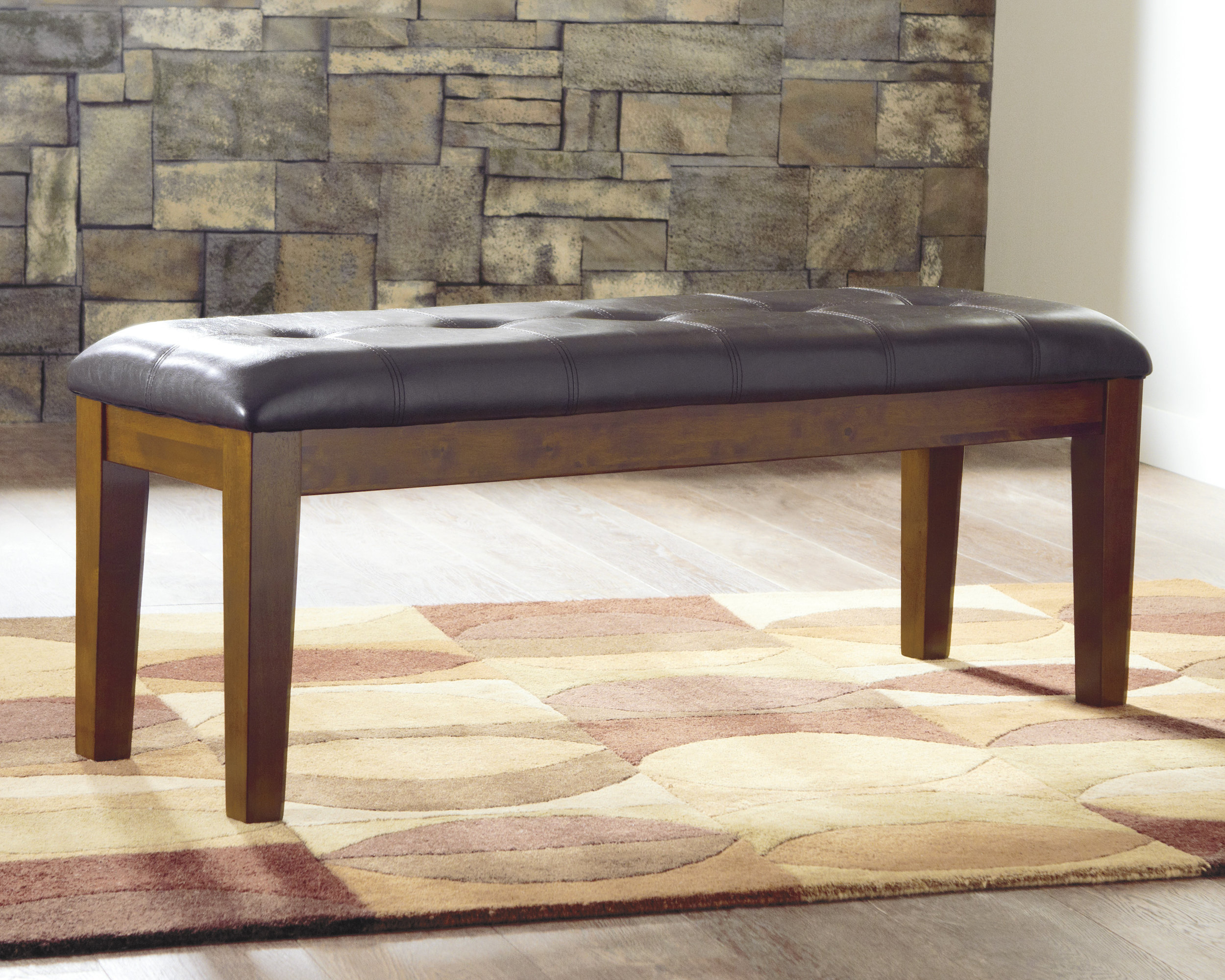 Ralene Double Counter Bench - Upholstered Faux Leather | Sohomod