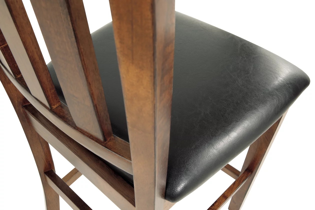 Ashley SM Ralene Rake Back Faux Leather/Wood Counter Height Chair