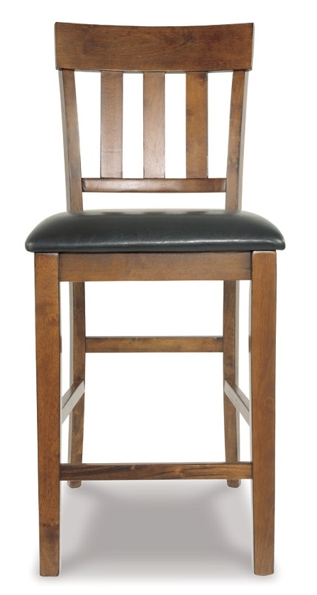 Ashley SM Ralene Rake Back Faux Leather/Wood Counter Height Chair