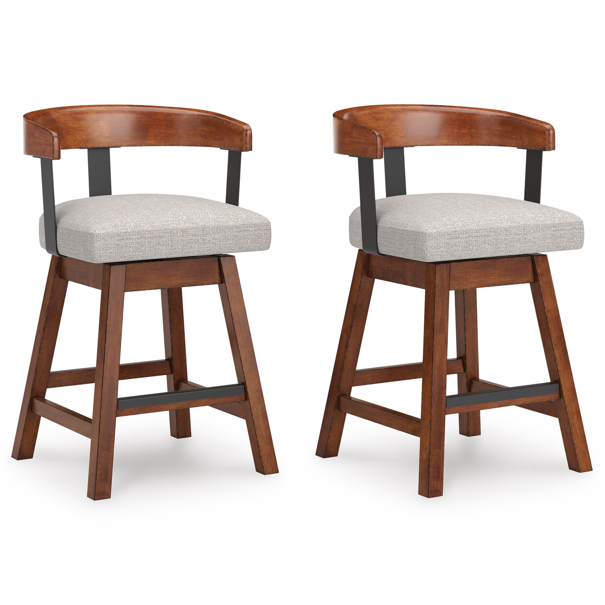Ralene Swivel Barstool - Upholstered Bar Height Wood | Sohomod