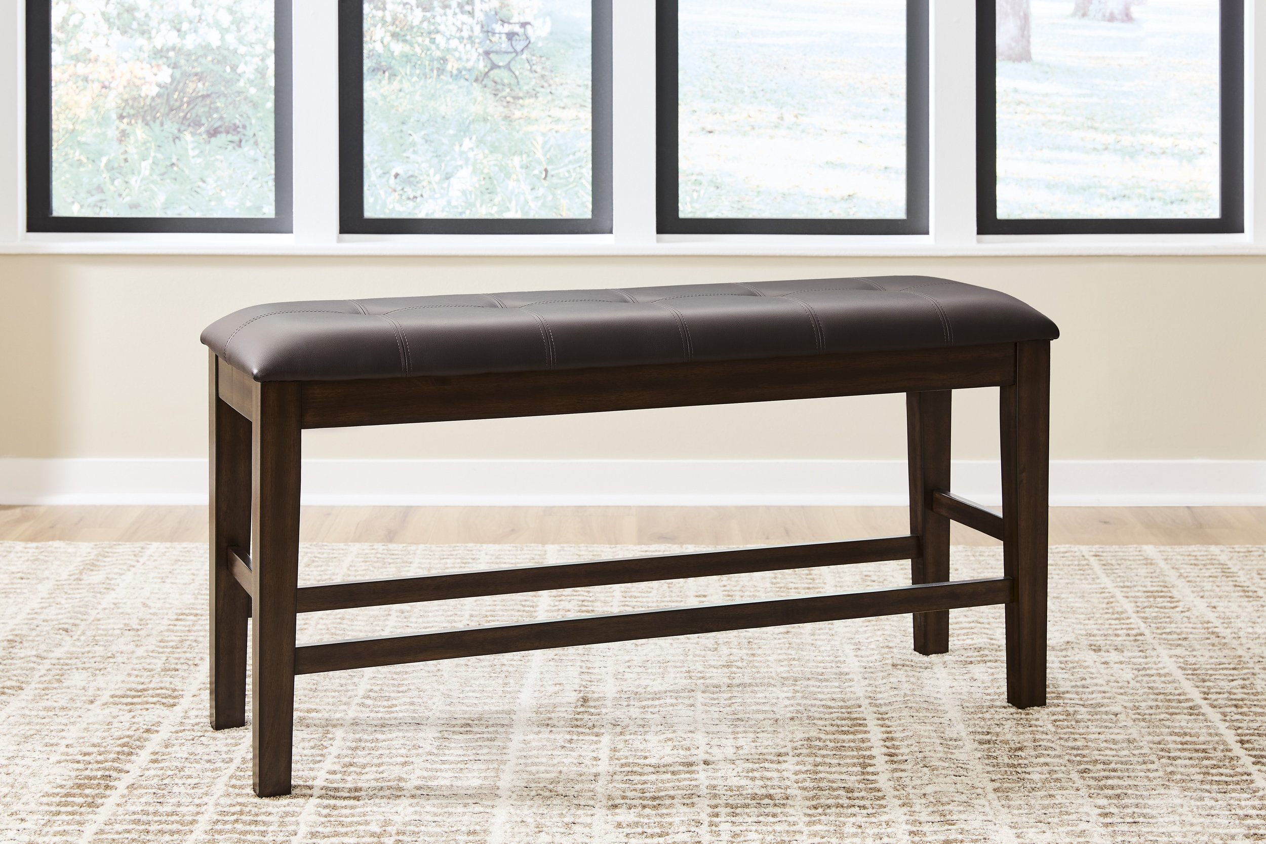 Haddigan Double Counter Bench - Upholstered Faux Leather | Sohomod