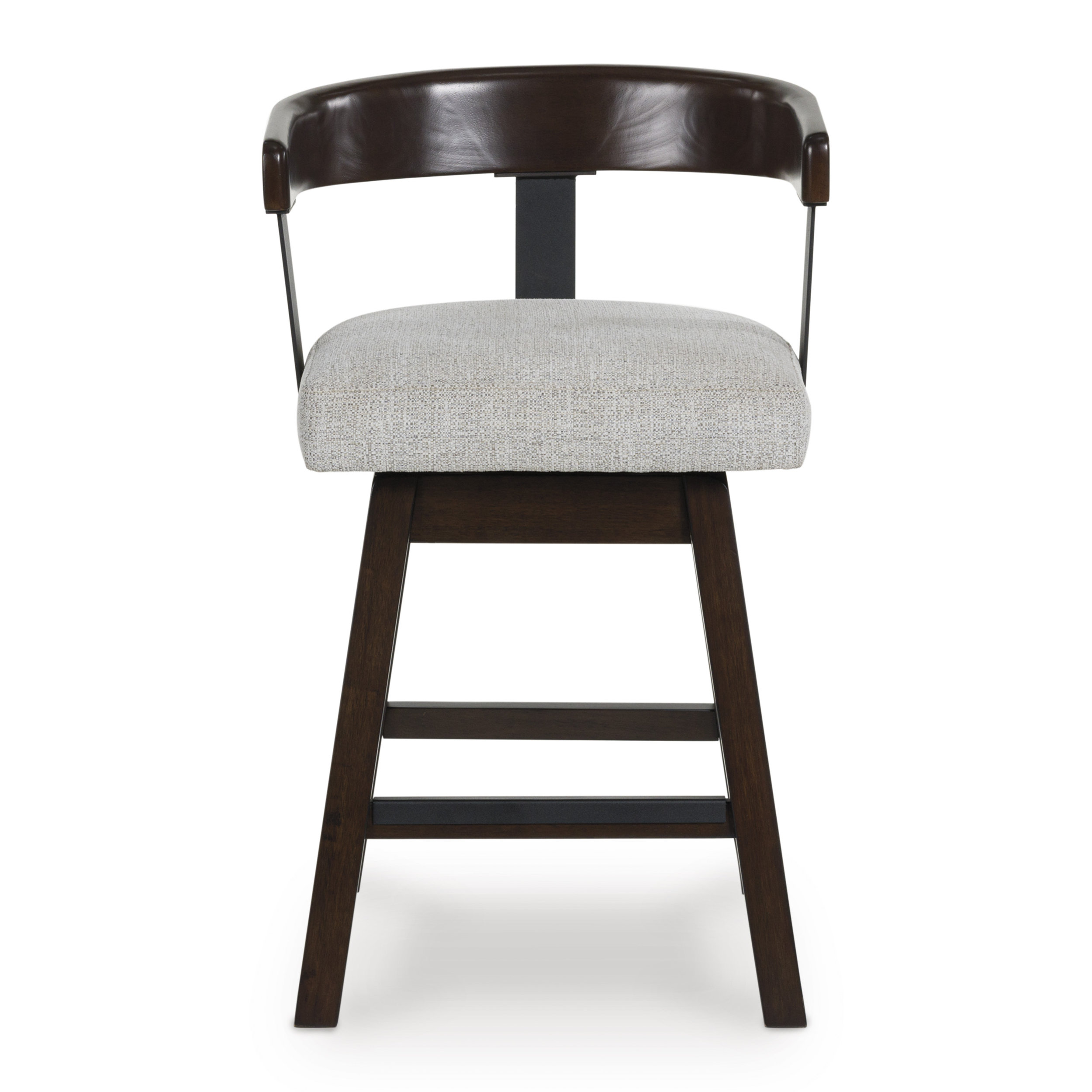 Haddigan Wood Swivel Barstool - Upholstered Bar Height | Sohomod