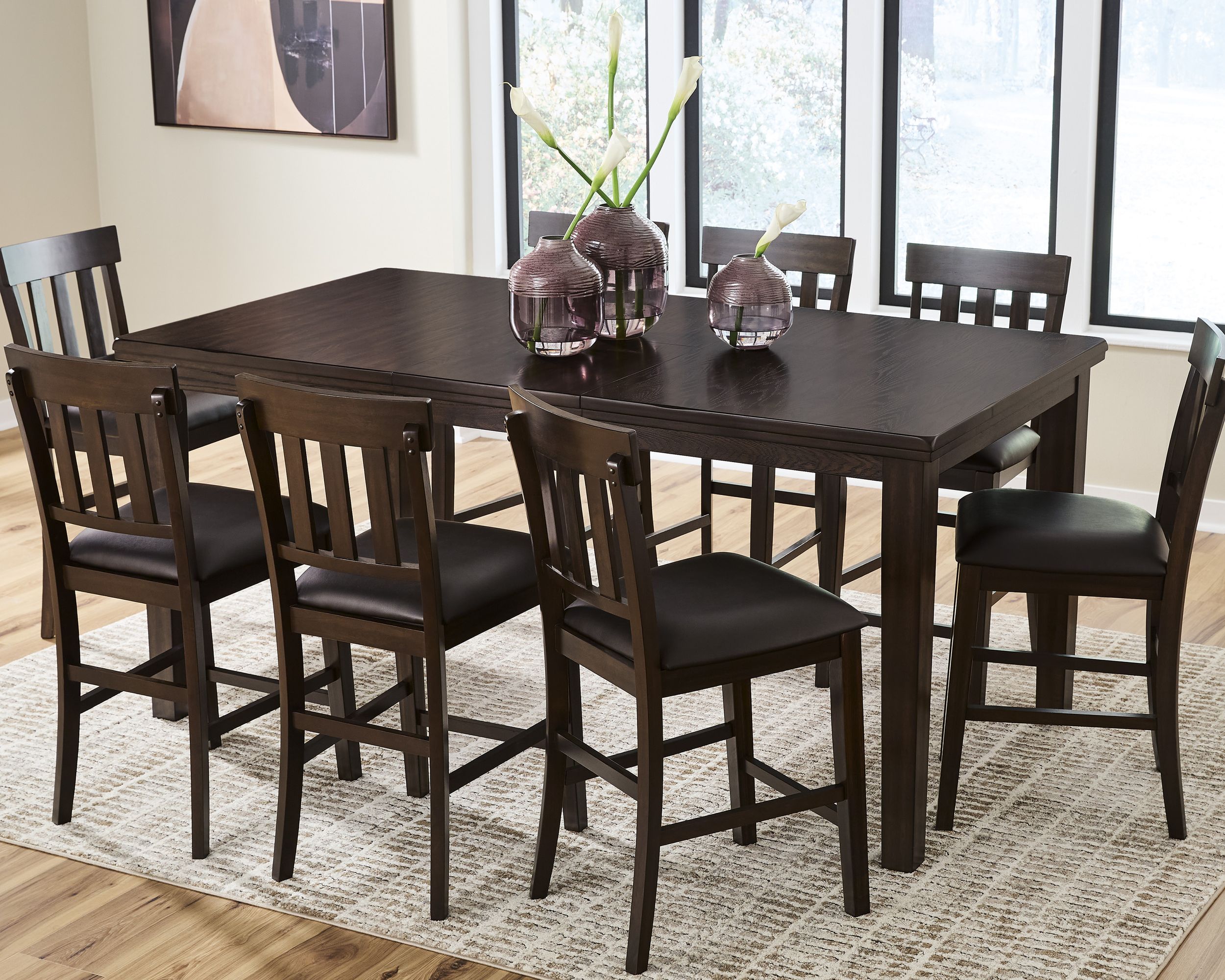 Haddigan Extendable Counter Height Table with Butterfly Leaf