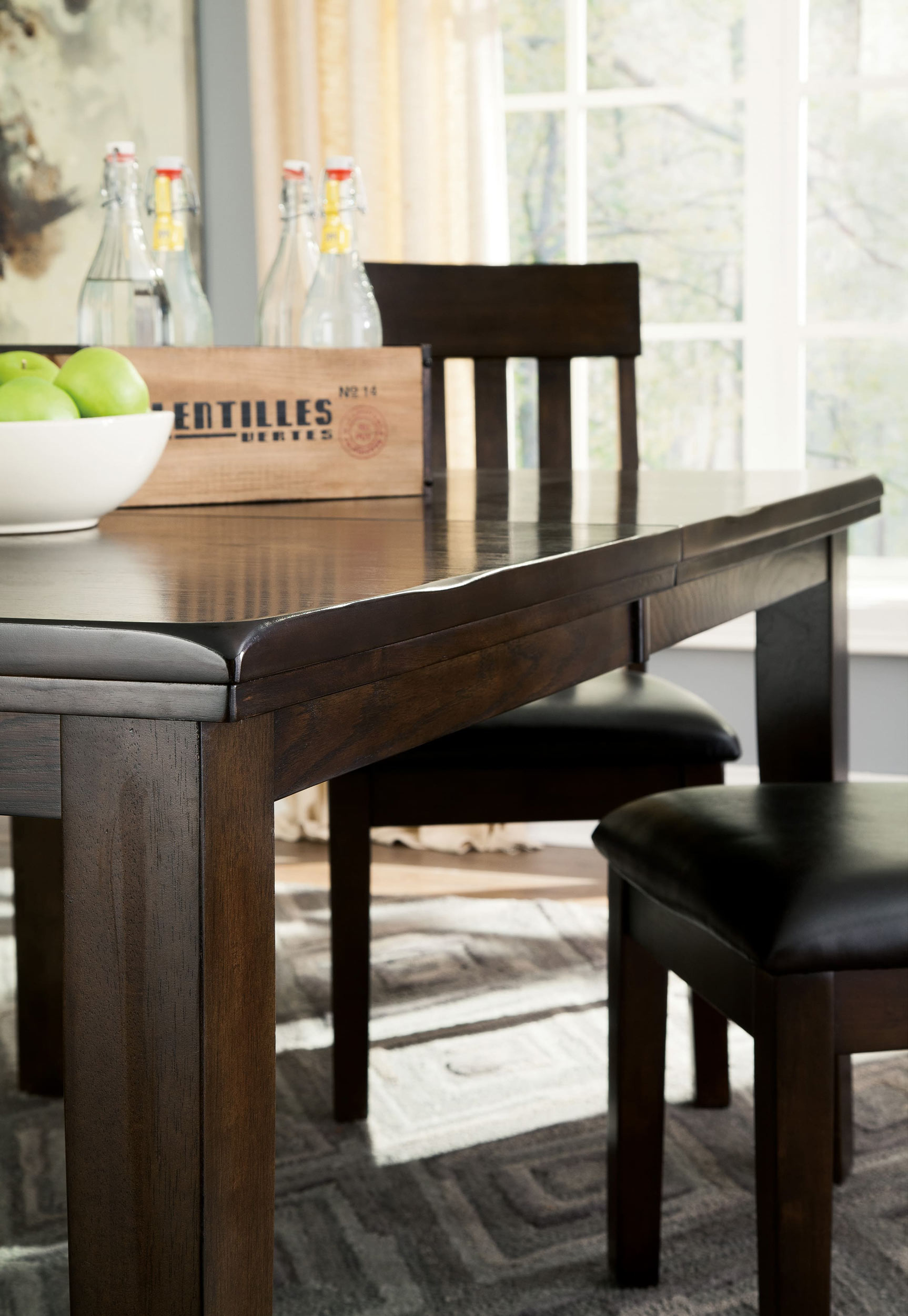 SM Haddigan Wood Rectangular Extendable Dining Table