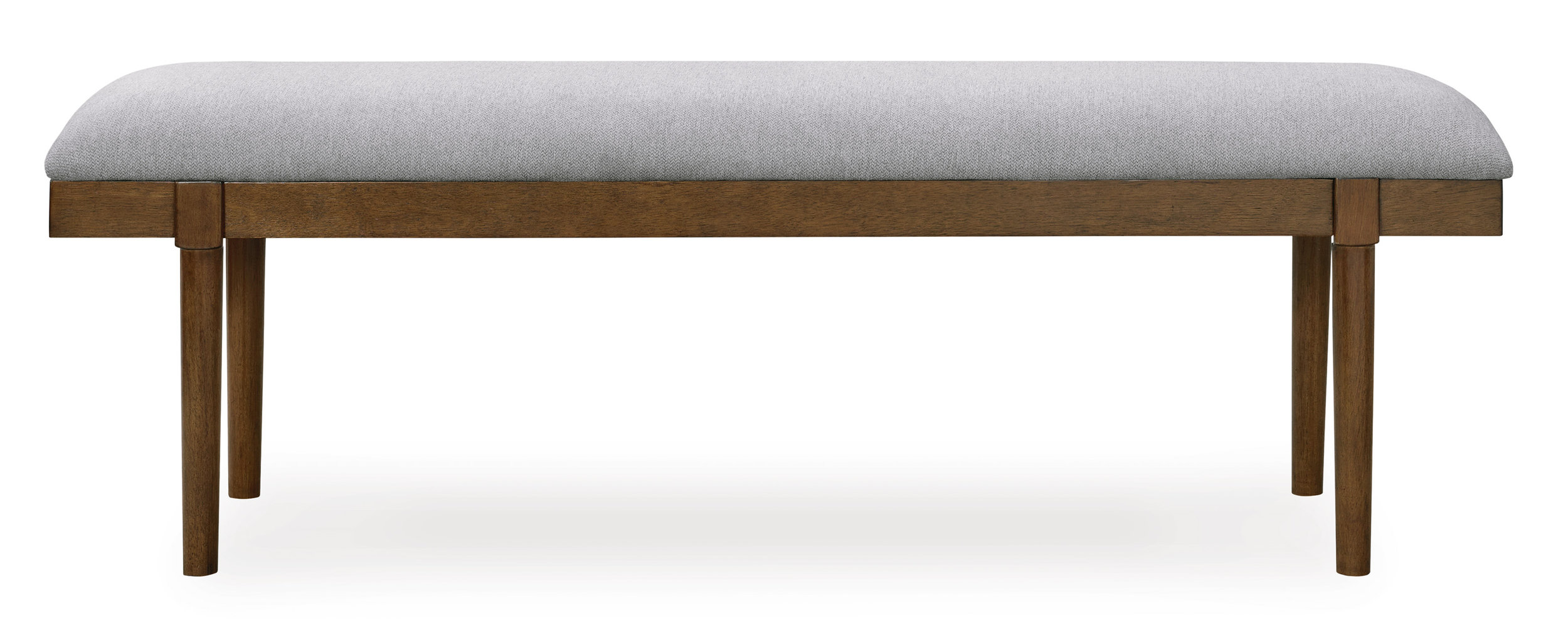 Lyncott Large Upholstered Dining Bench | Gray-Brown & Gray