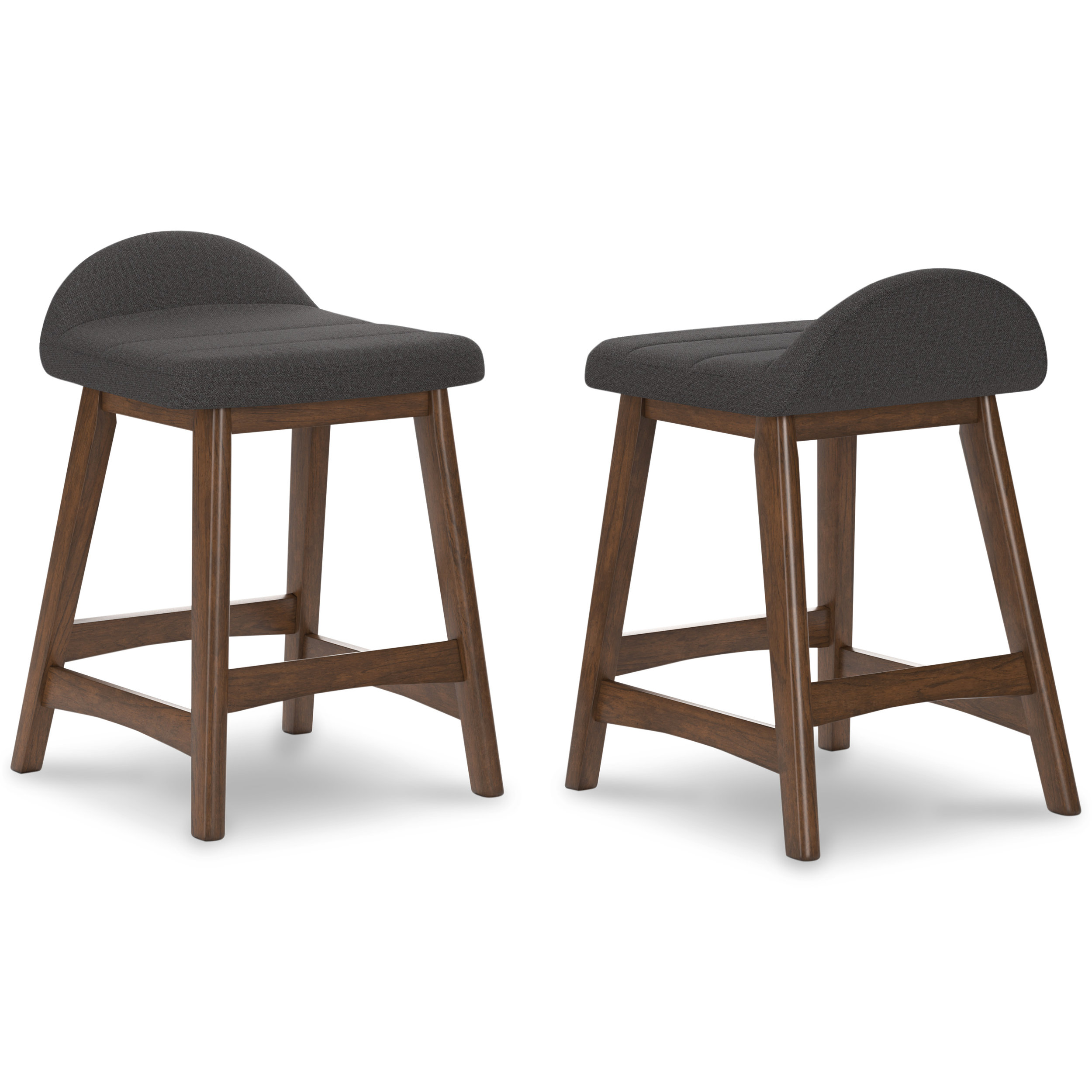 Lyncott Wood Barstool - Upholstered High Back Stool | Sohomod