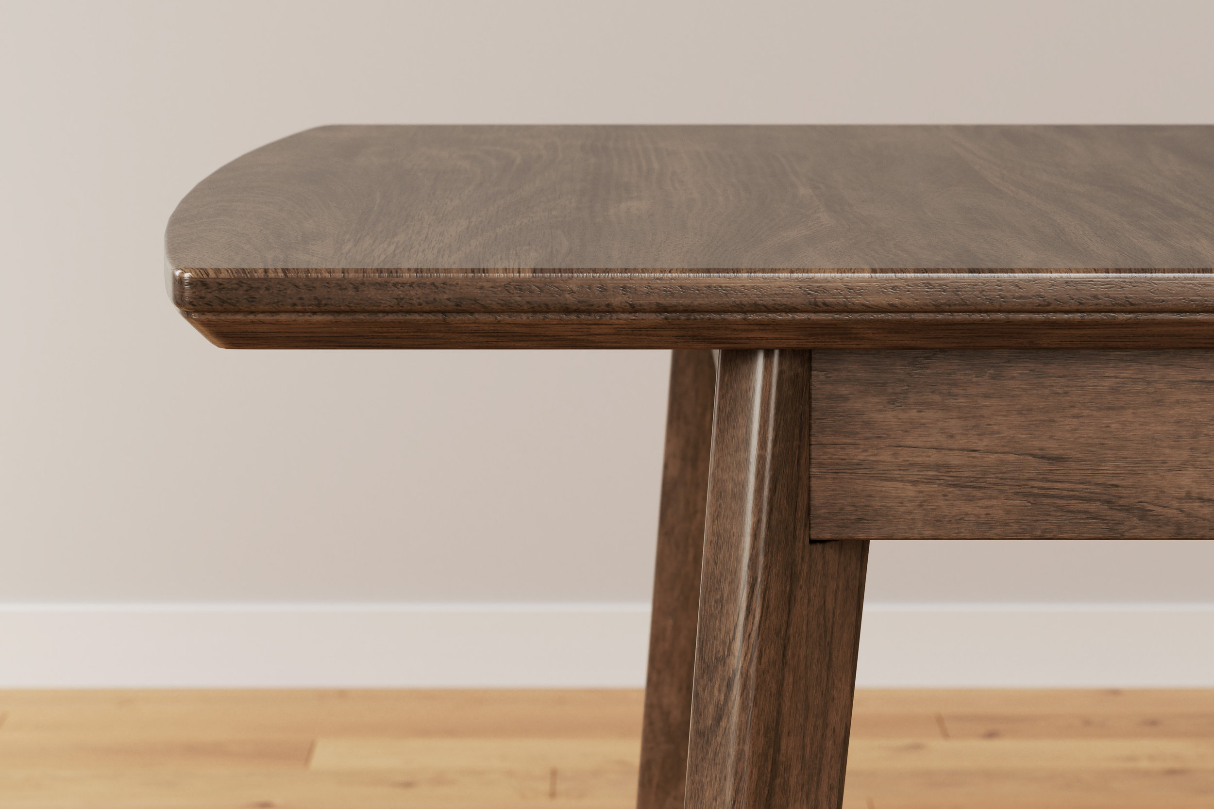 Lyncott Brown Extendable Wood Dining Table with Butterfly Leaf