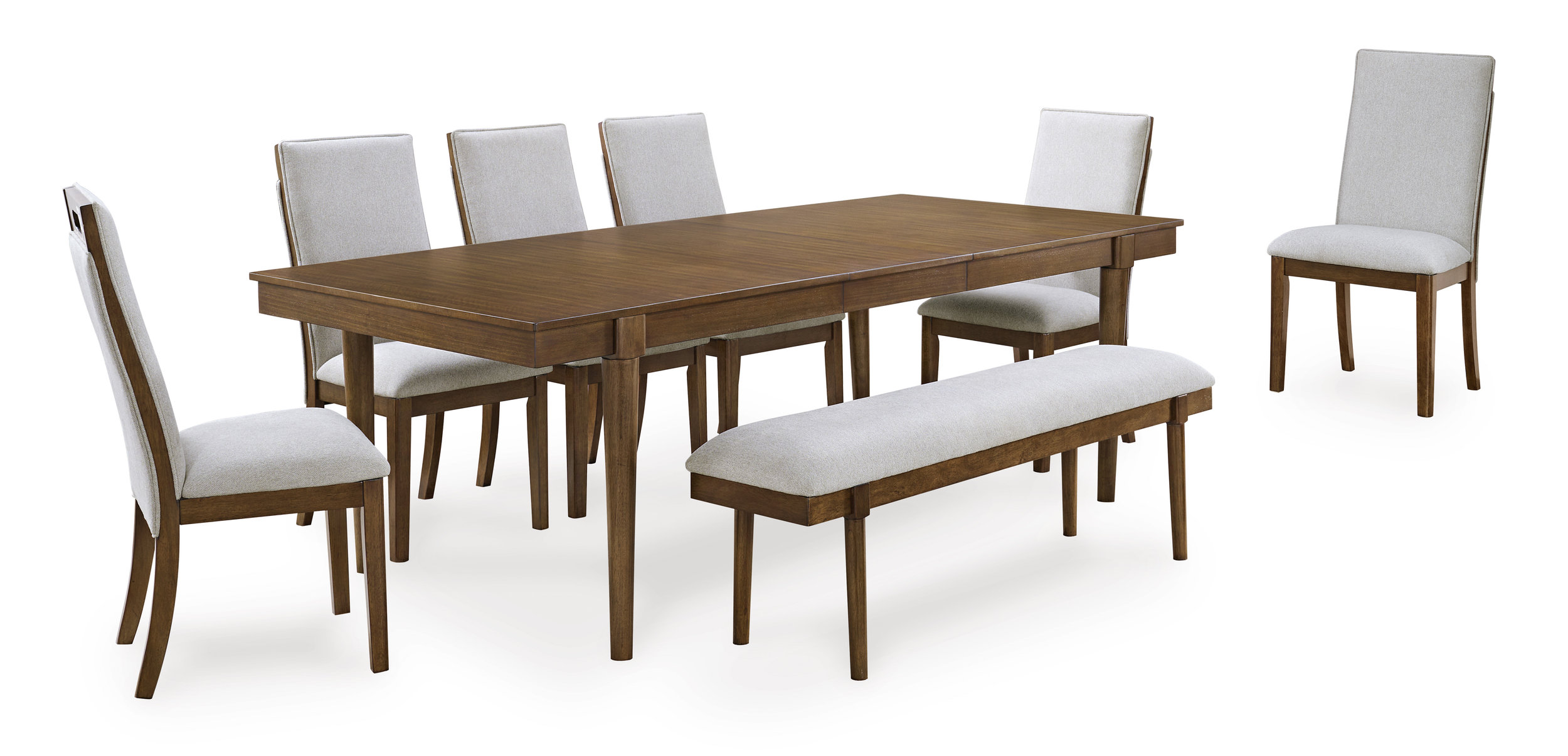 Lyncott Mid-Century Modern Dining Side Chair | Beige & Brown