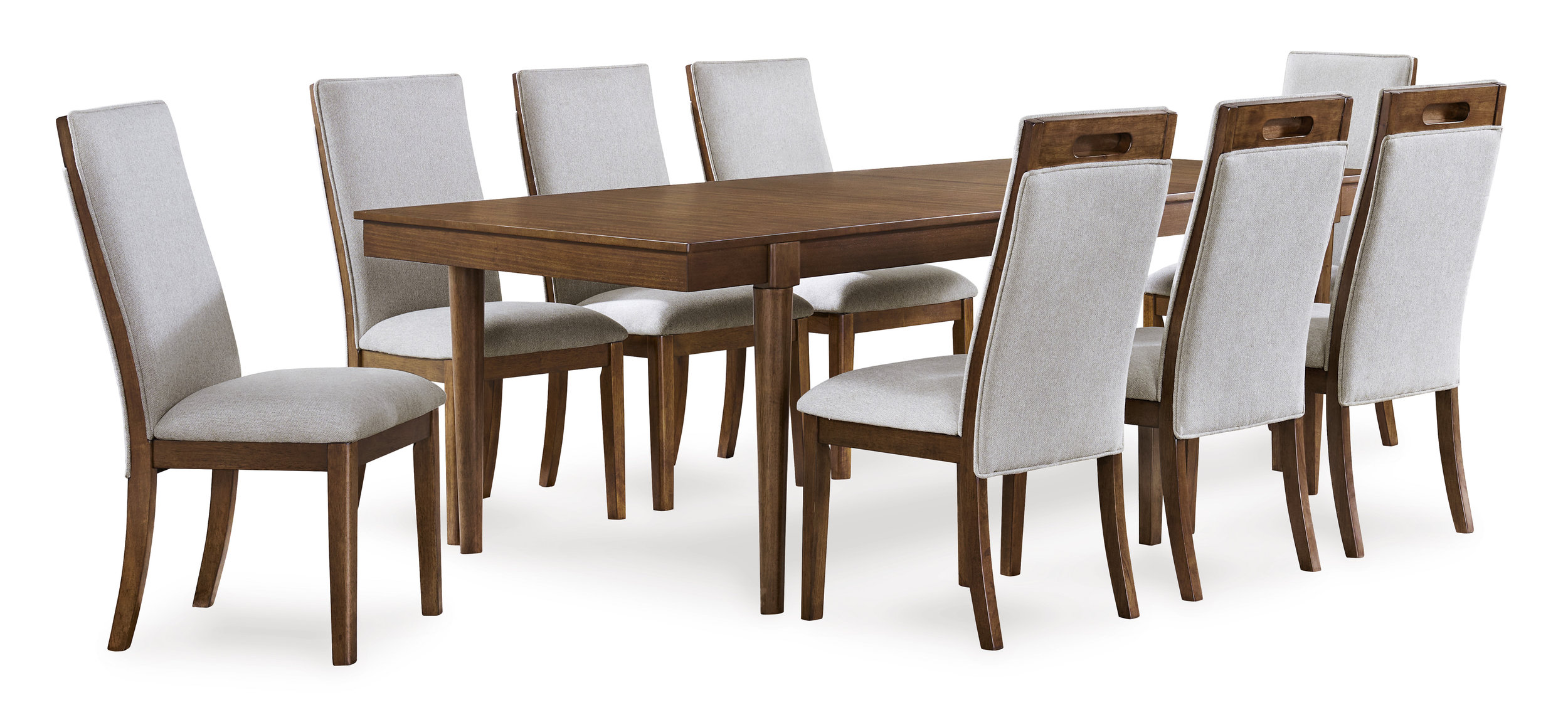 Lyncott Mid-Century Modern Dining Side Chair | Beige & Brown
