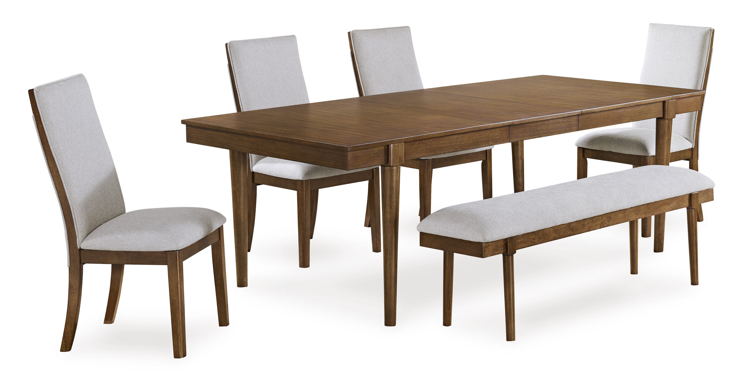 Lyncott Extendable Dining Set - Brown Trestle Base | Ashley