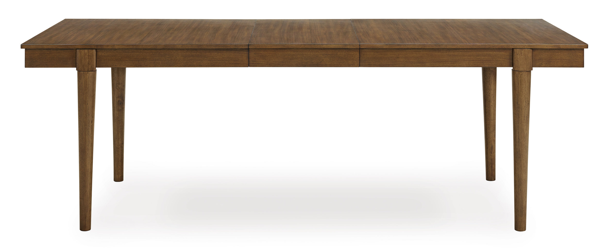 Lyncott Wood Extendable Dining Table - Brown Mid-Century Style