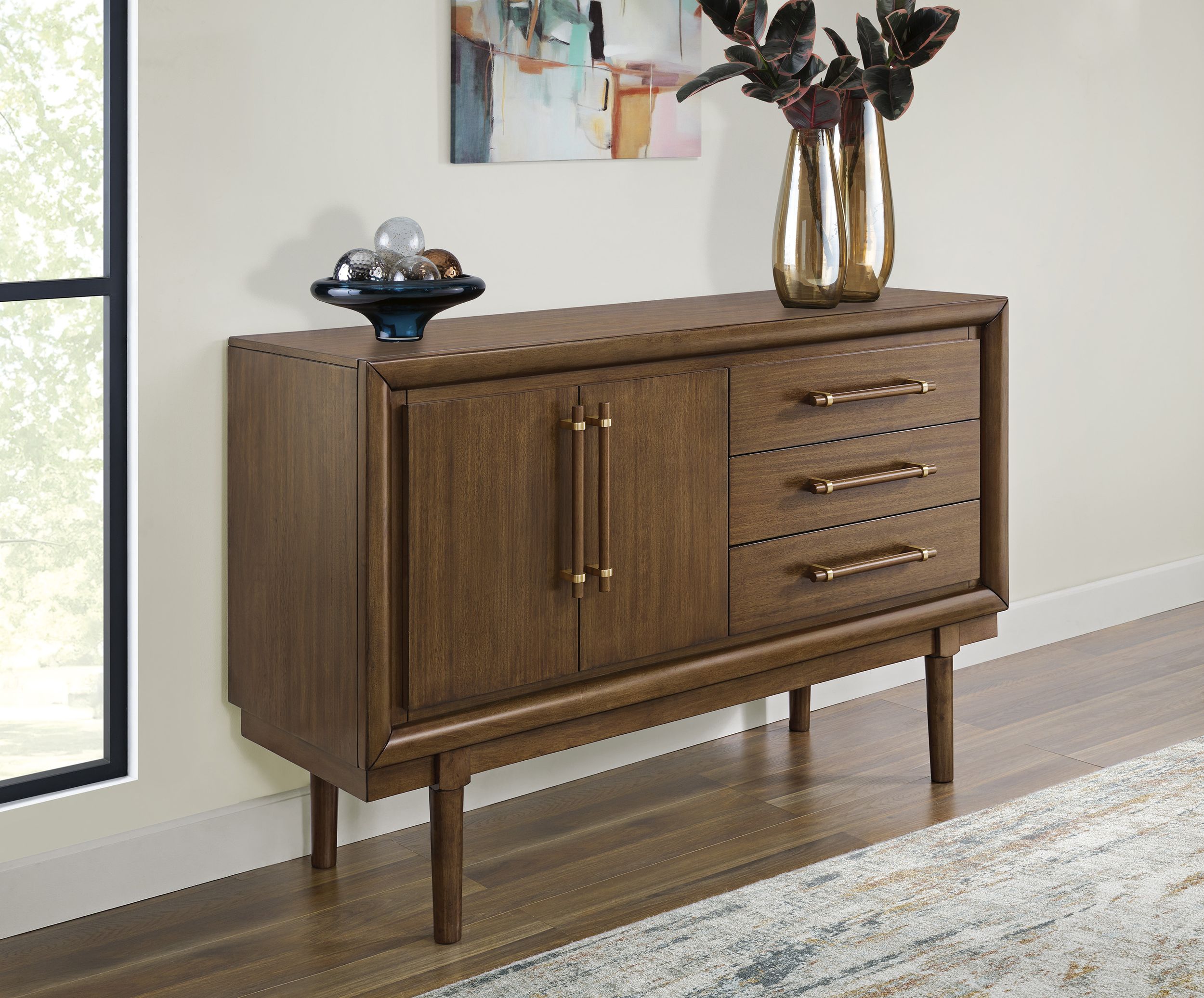 Lyncott Round Wood Dining Set - Dark Brown | Ashley Furniture