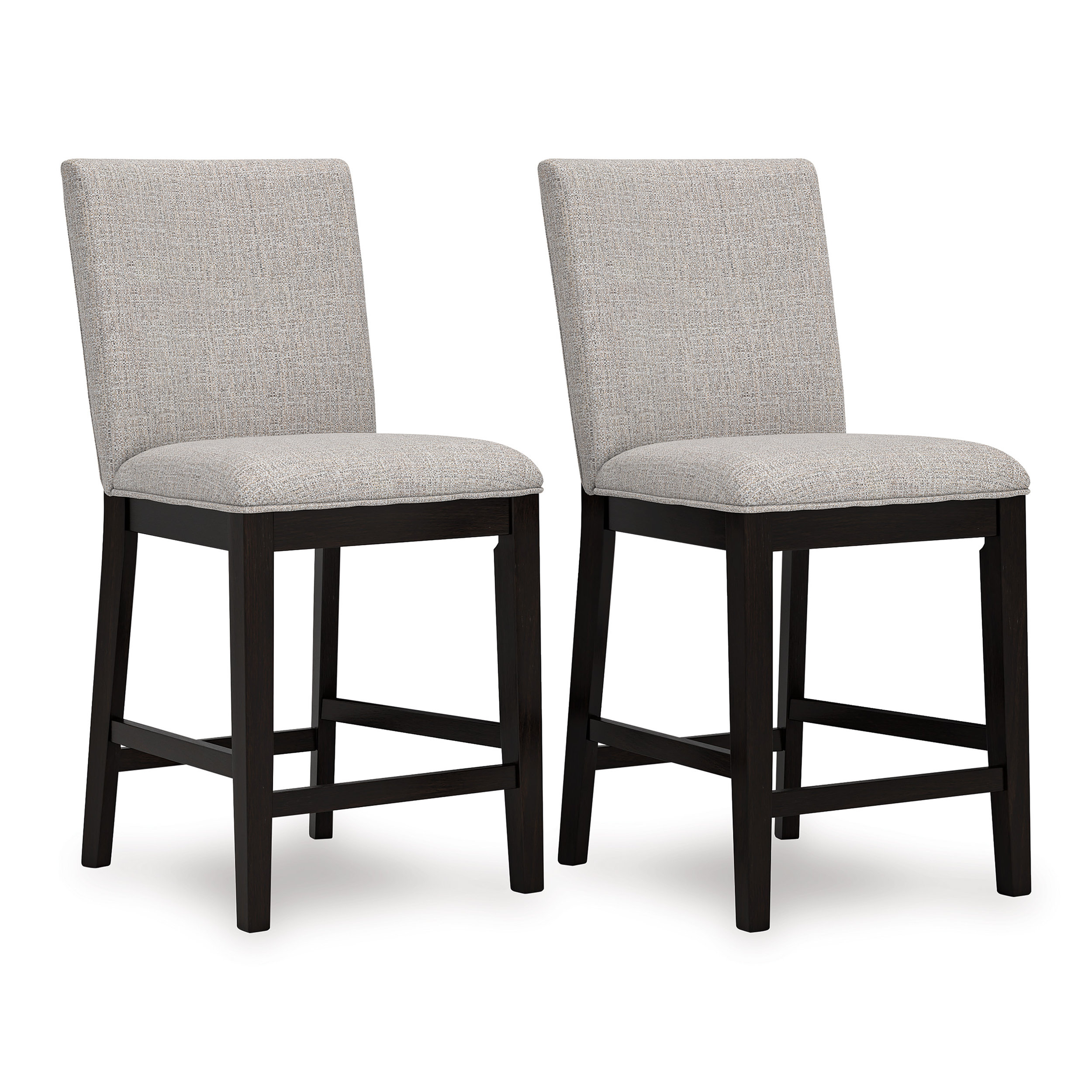 Neymorton Wood Barstool - Gray Upholstered 30" Stool | Sohomod