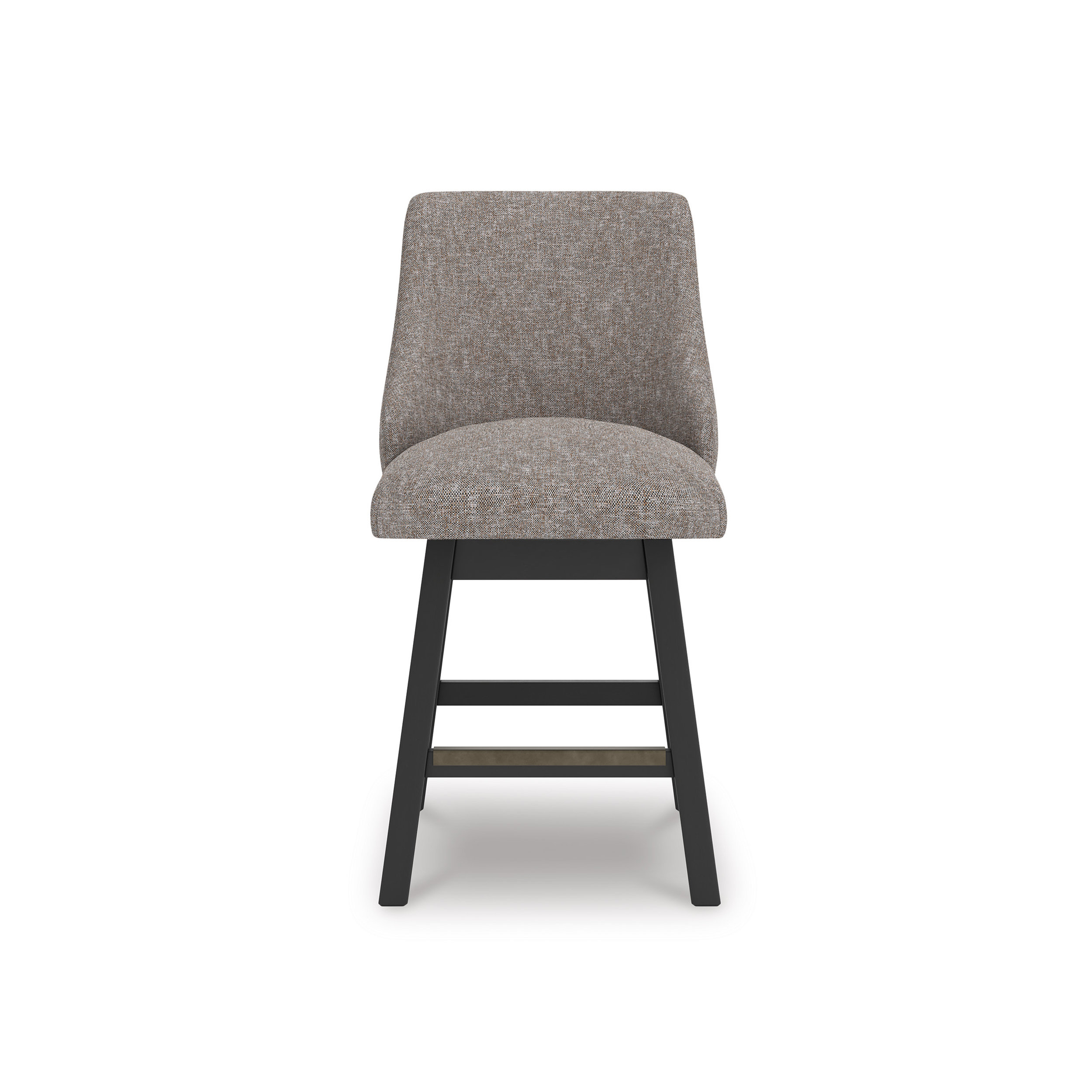 Neymorton Swivel Barstool - Gray Upholstered & Wood | Sohomod
