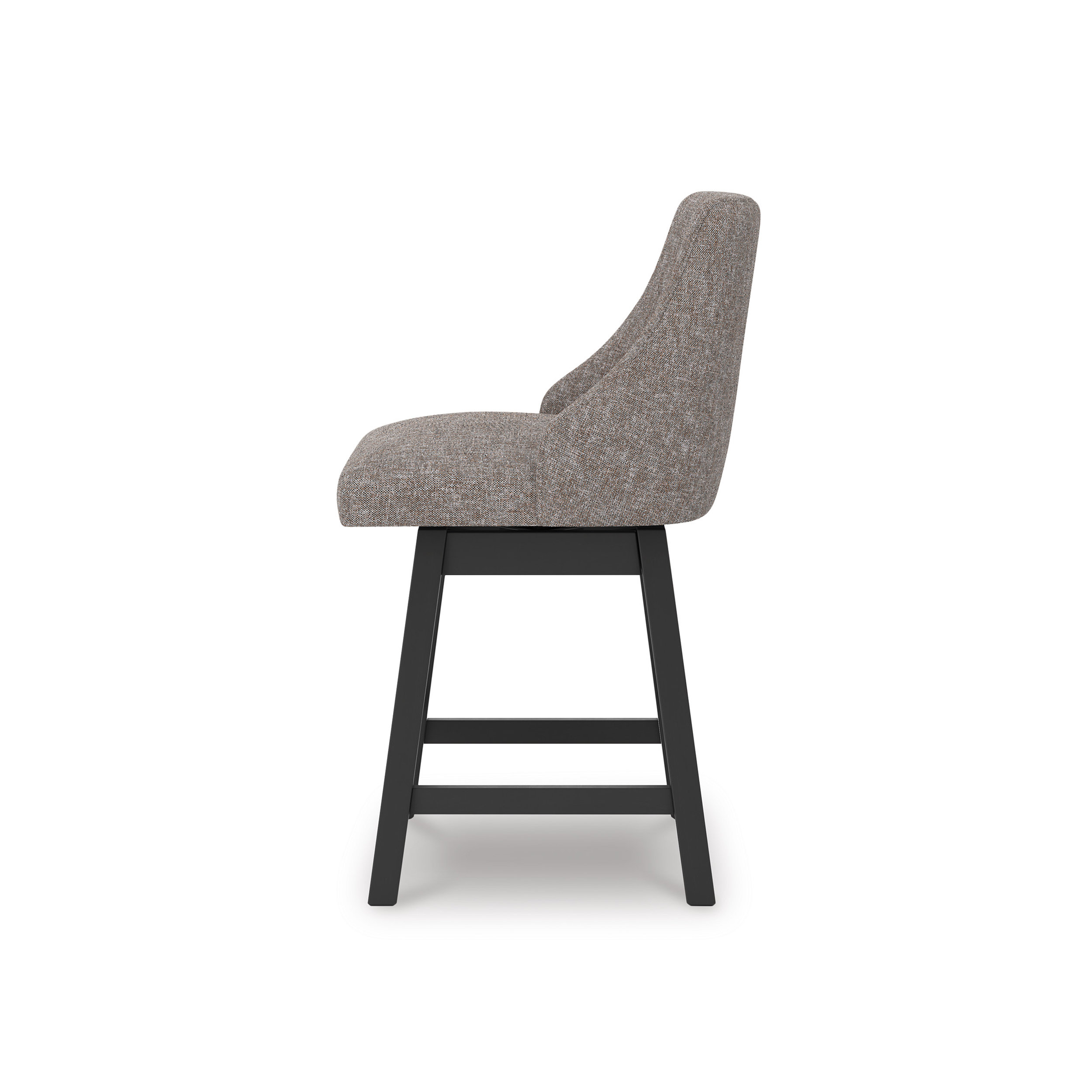 Neymorton Swivel Barstool - Gray Upholstered & Wood | Sohomod