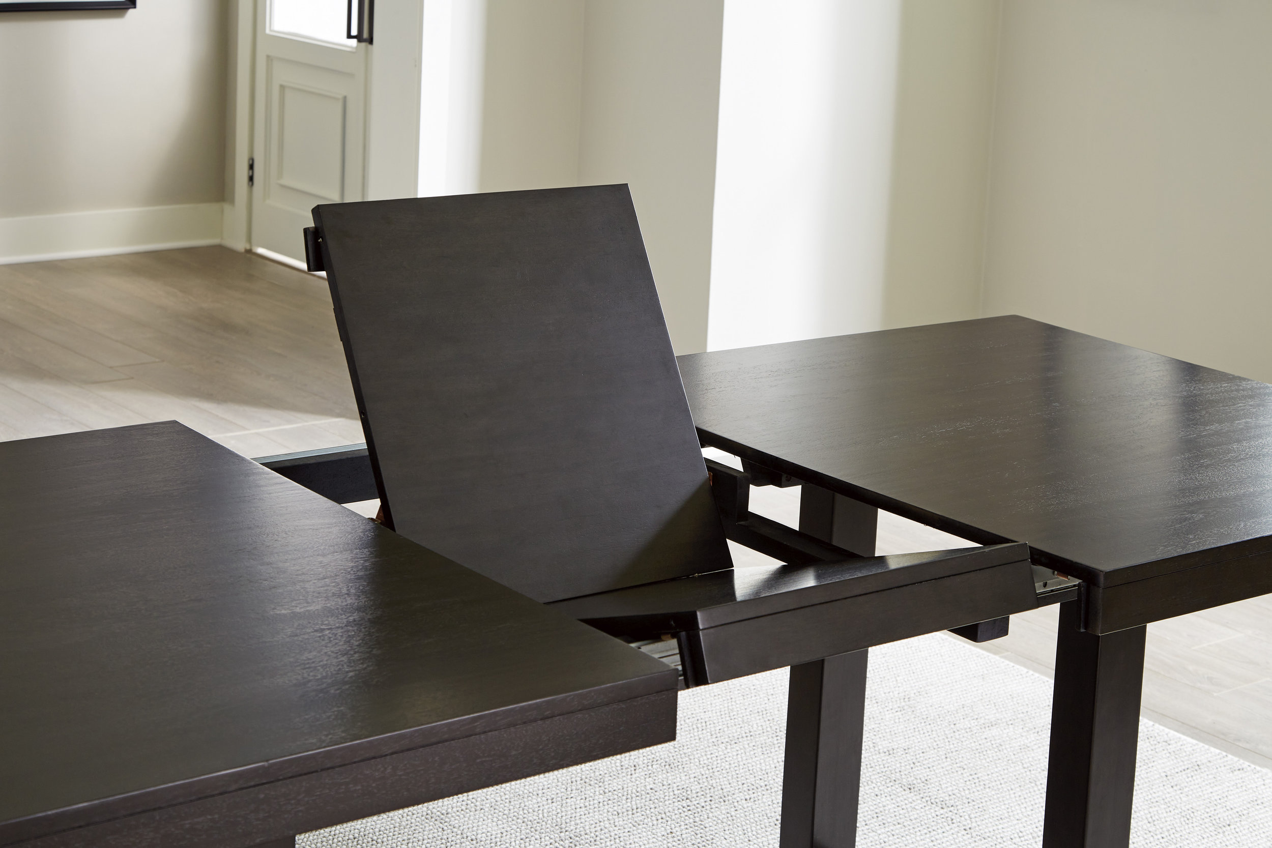 Neymorton Butterfly Extendable Dining Set - Dark Brown | Ashley