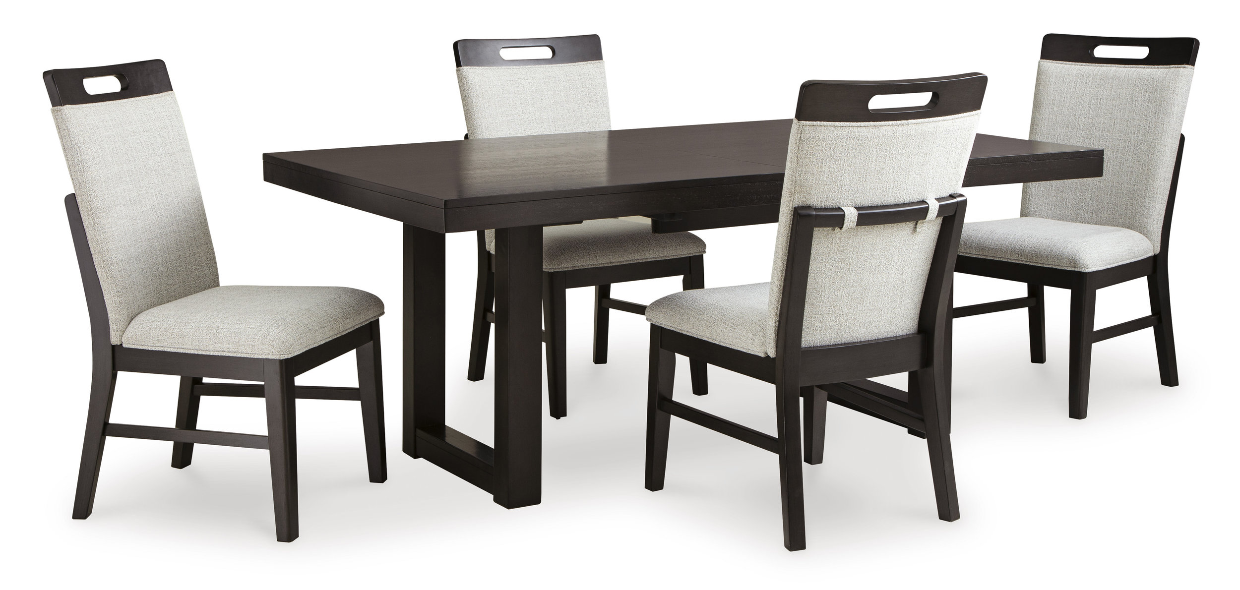 Neymorton Wood Extendable Dining Table - Seats 10 - Dark Brown