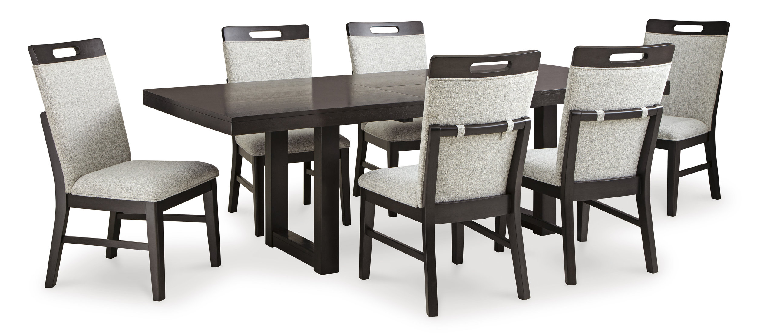 Neymorton Wood Extendable Dining Table - Seats 10 - Dark Brown