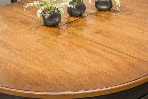 Clorazi Oval Extendable Dining Table - Black & Brown Wood