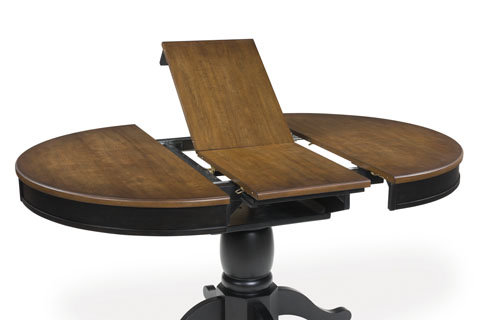 Clorazi Oval Butterfly Extendable Dining Room Set | Black & Brown
