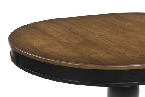 Clorazi Oval Extendable Dining Table - Black & Brown Wood