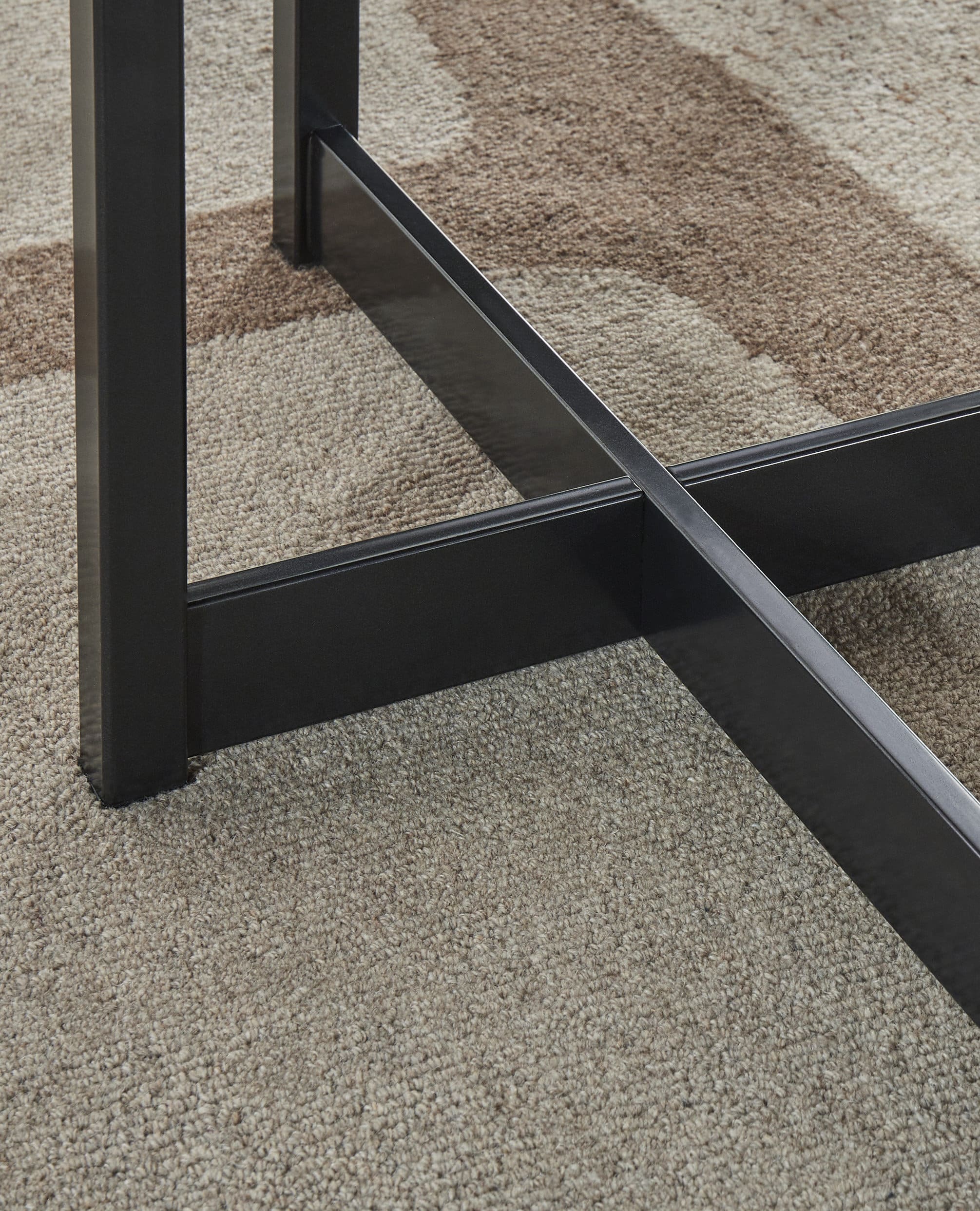 Tomtyn Extendable Dining Table - Light Brown Wood & Metal | Seats 8